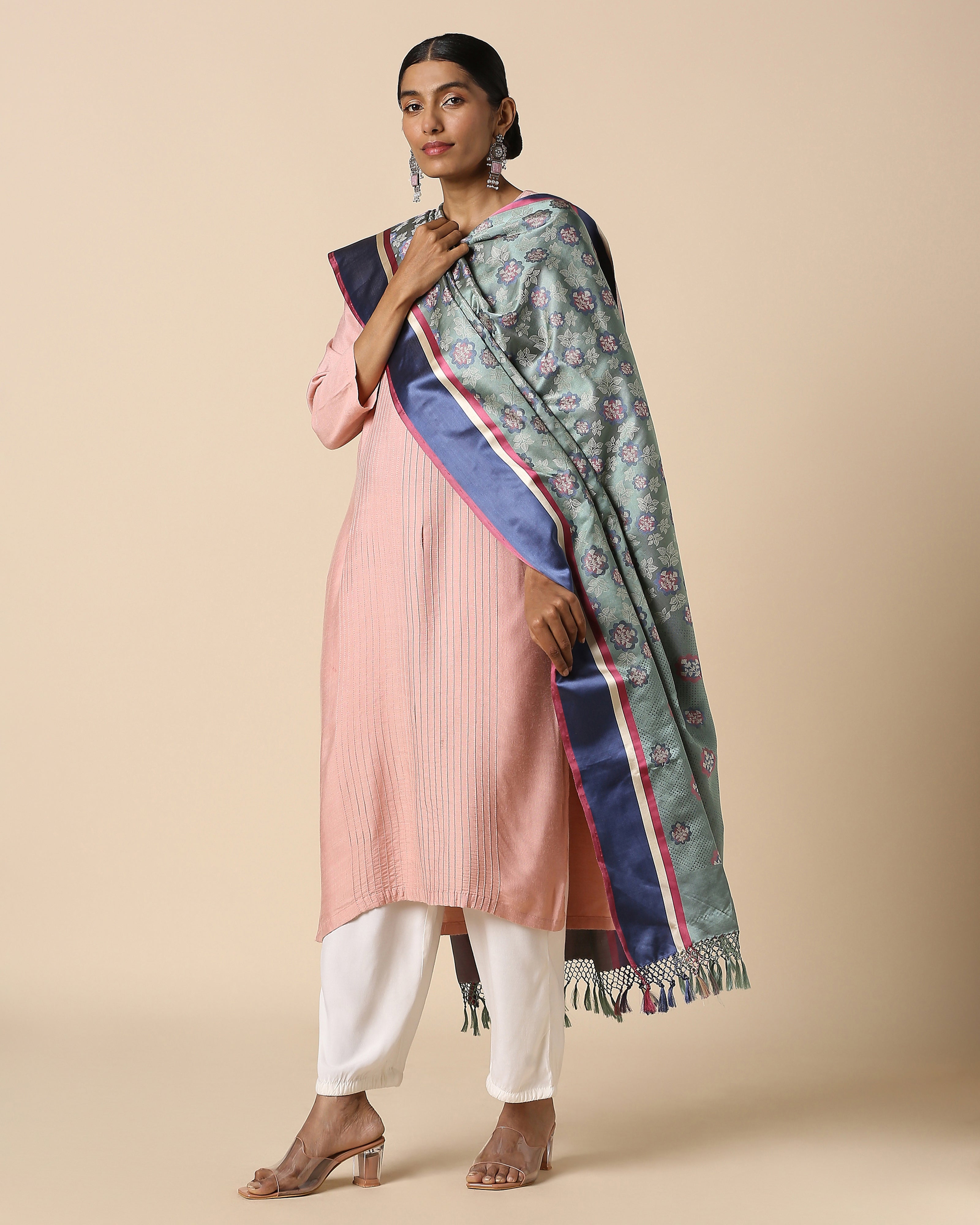 Seola Banarasi Tanchoi Silk Dupatta