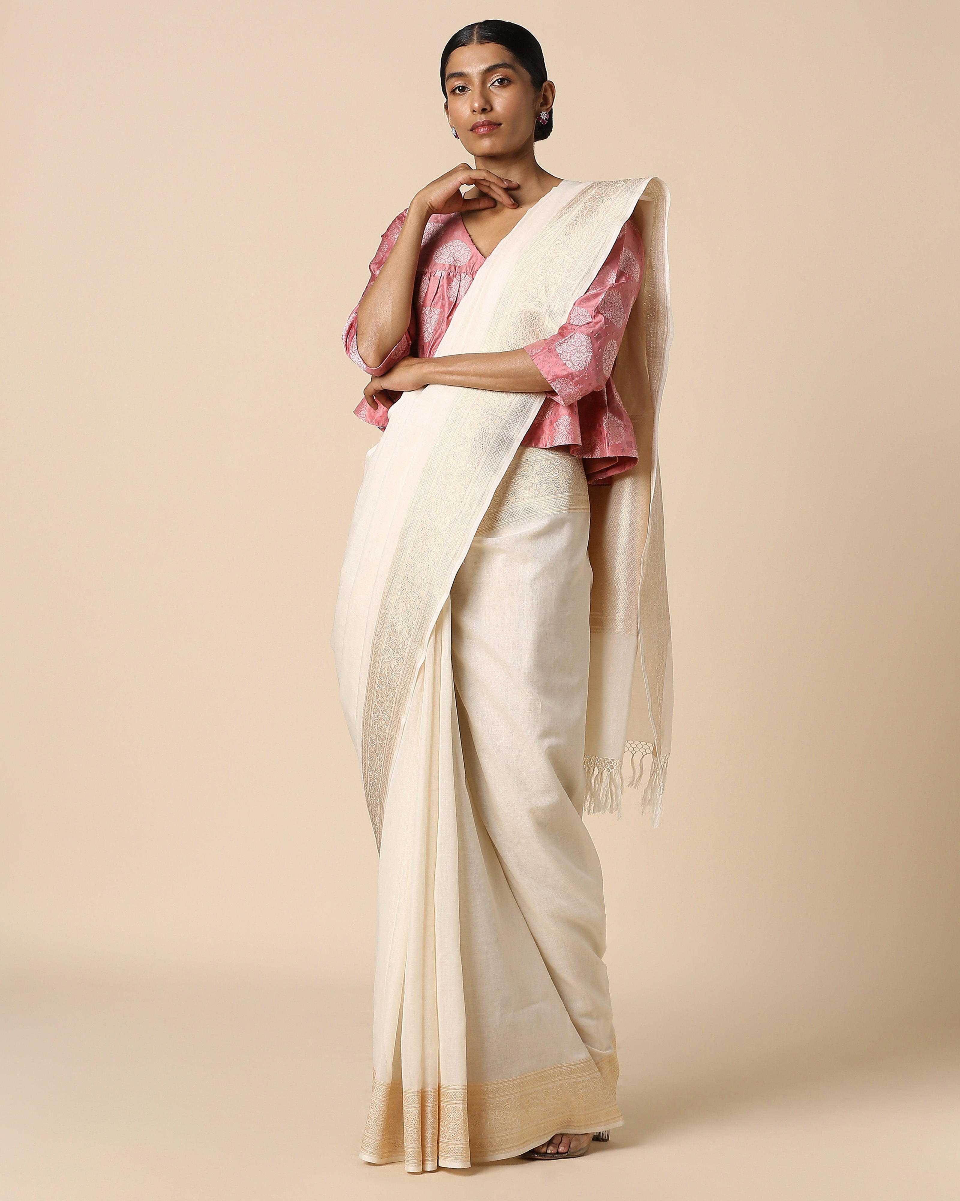 Daniya Banarasi Kadwa Cotton Saree