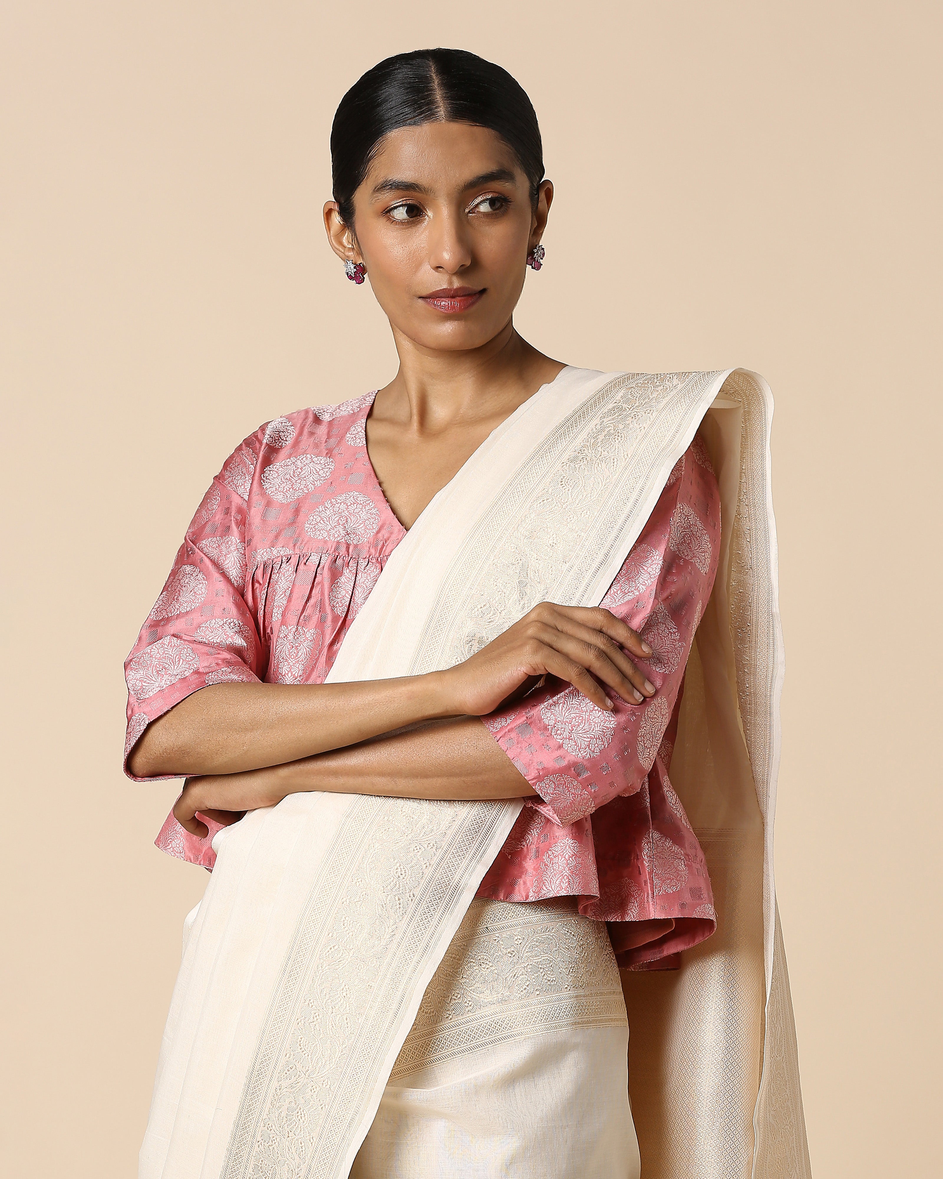 Daniya Banarasi Kadwa Cotton Saree