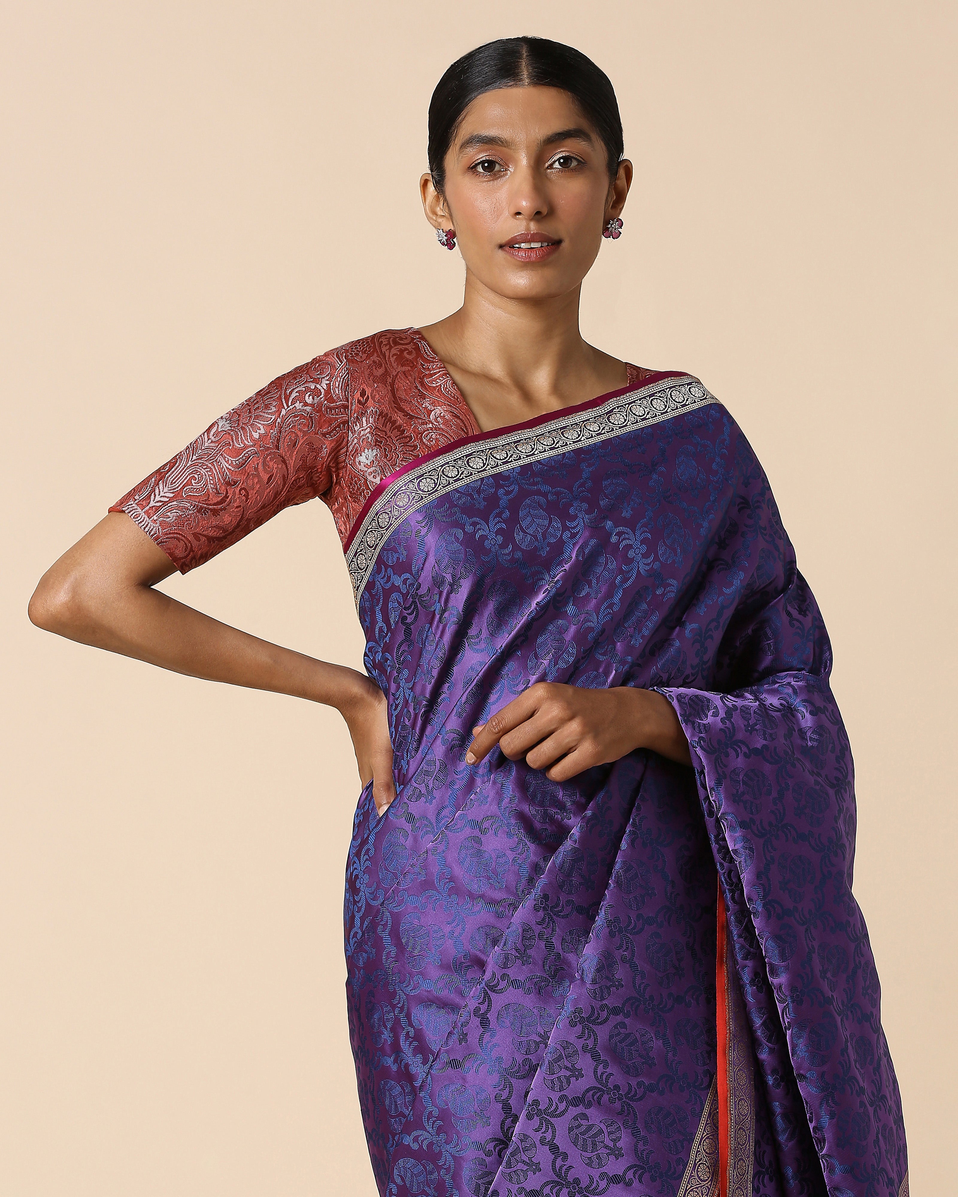 Dorothi Banarasi Tanchoi And Kadwa Silk Saree
