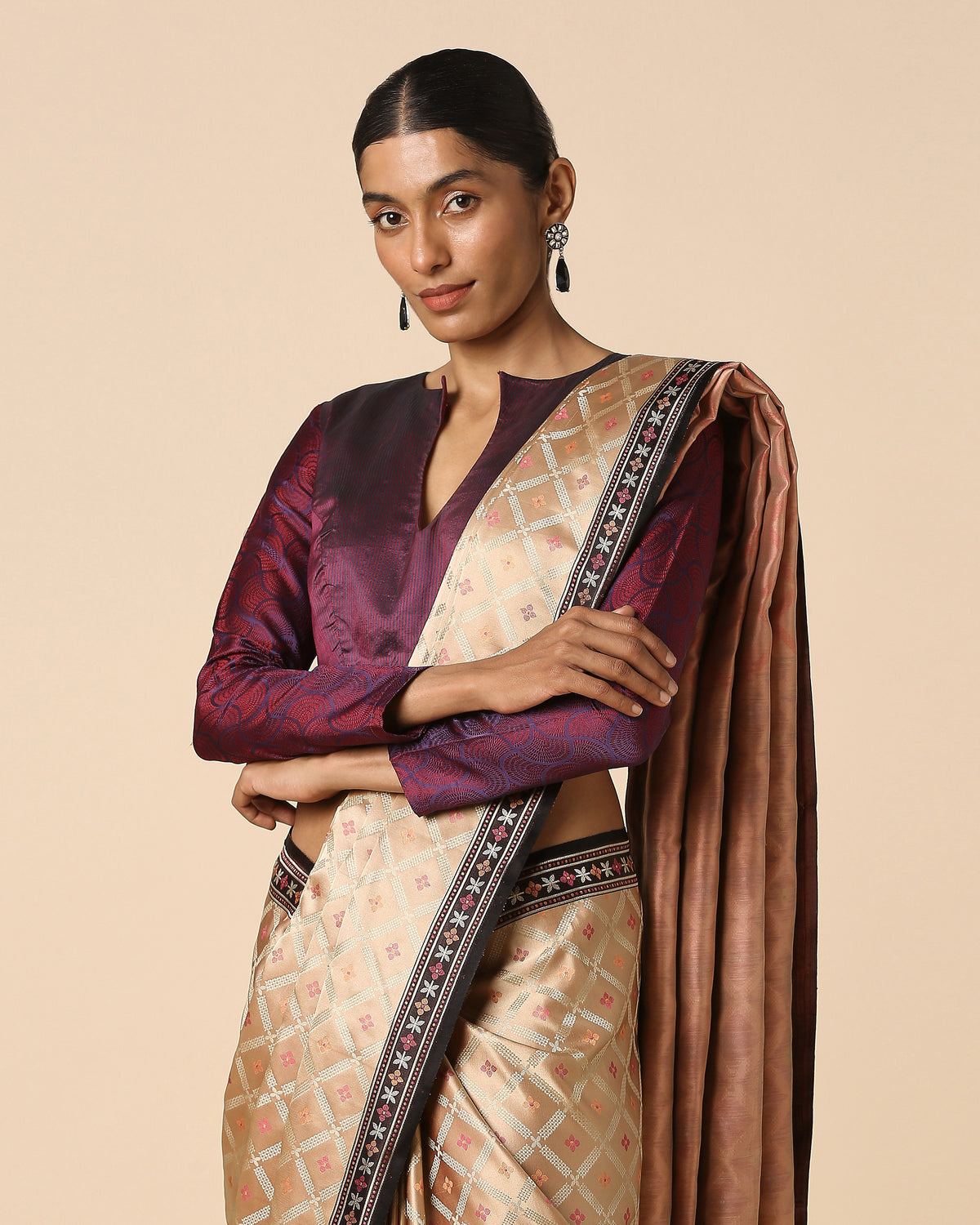 Ambuja Banarasi Tanchoi Silk Saree