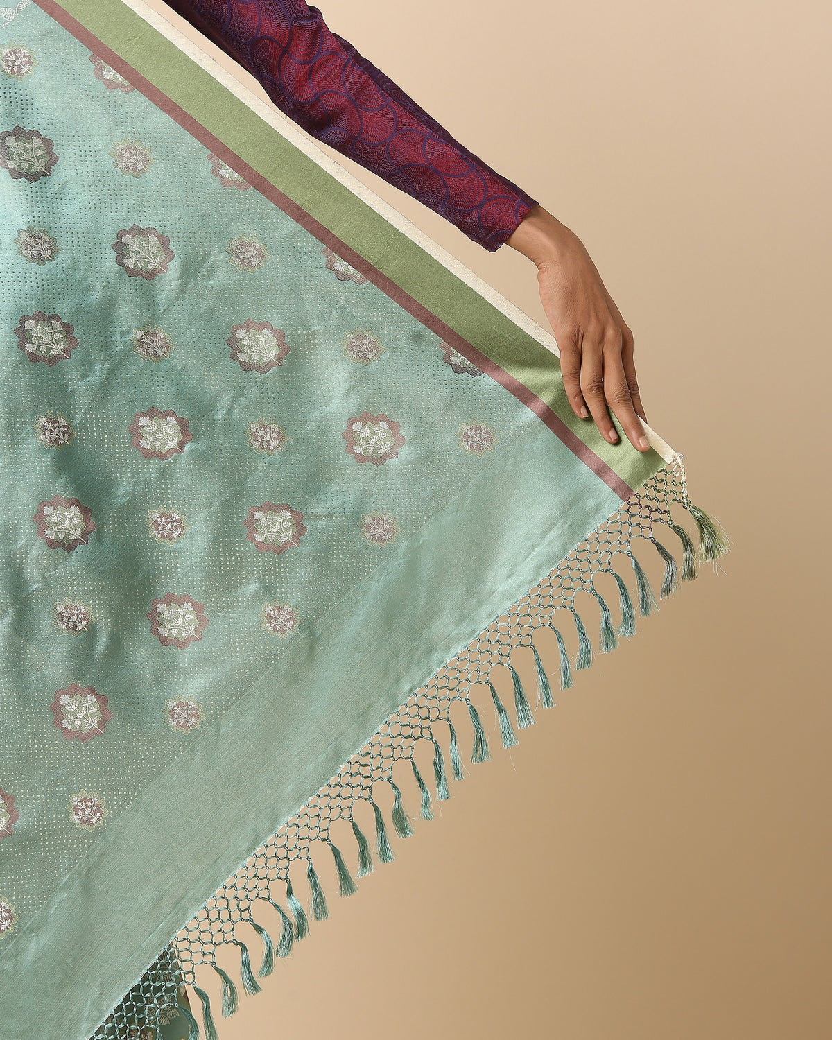 Seola Banarasi Tanchoi Silk Saree