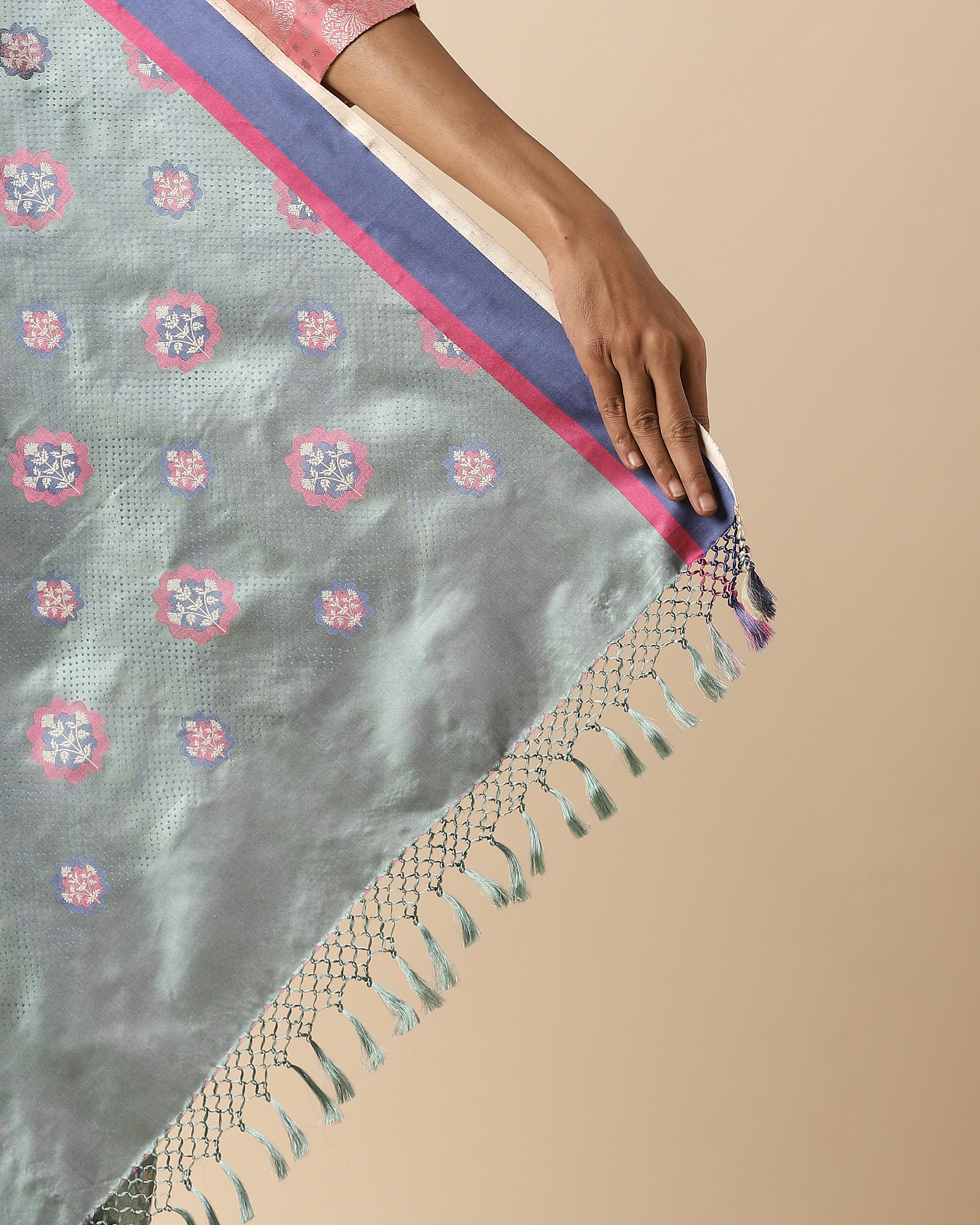 Seola Banarasi Tanchoi Silk Saree