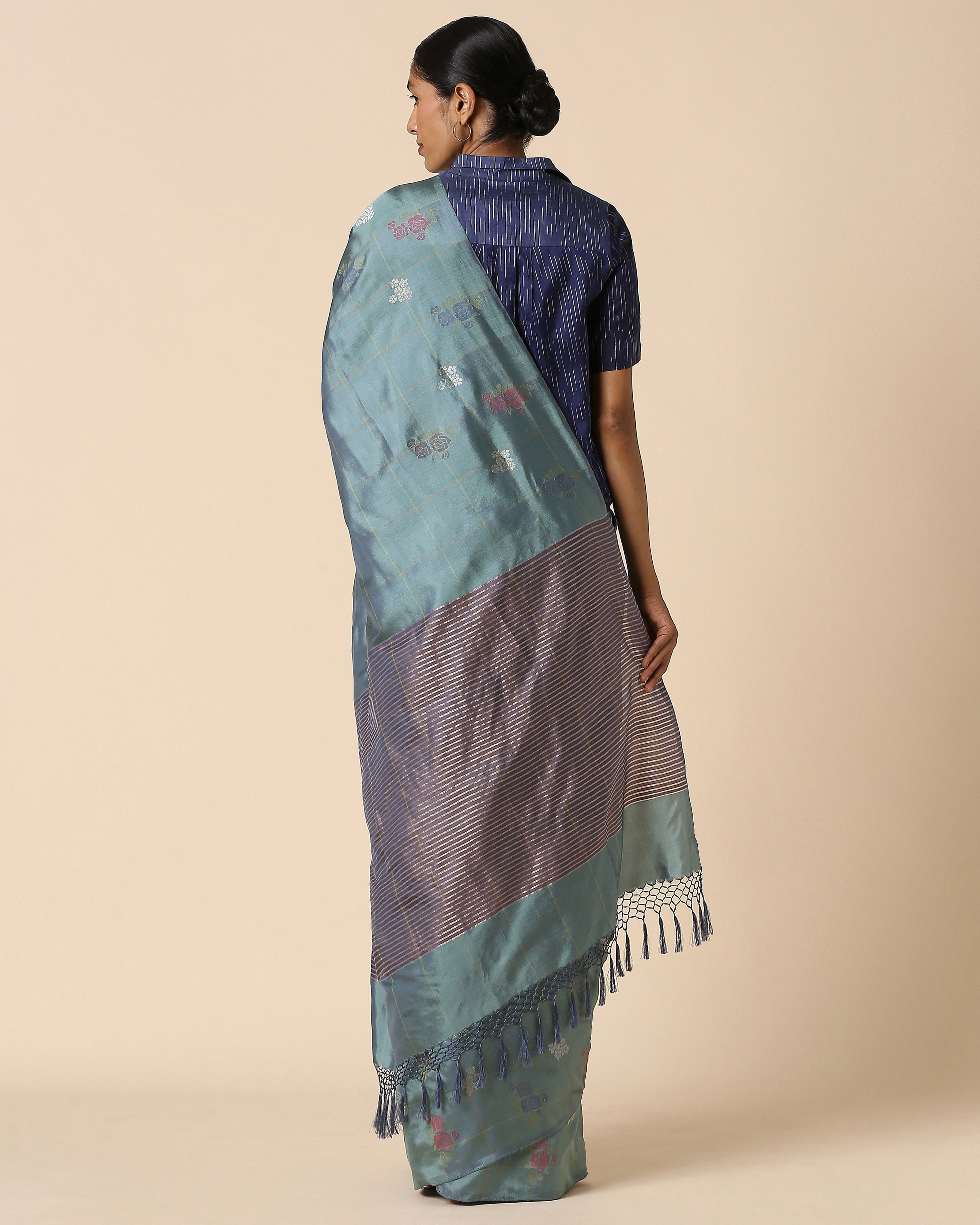 Pusha Banarasi Jamdani Silk Saree