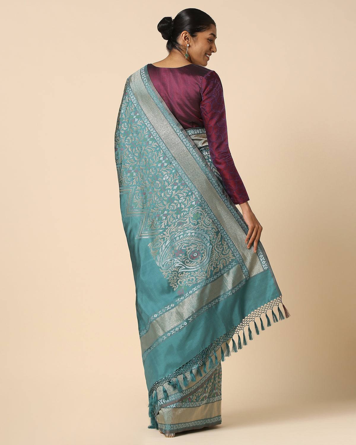 Amerein Banarasi Jamdani Silk Saree