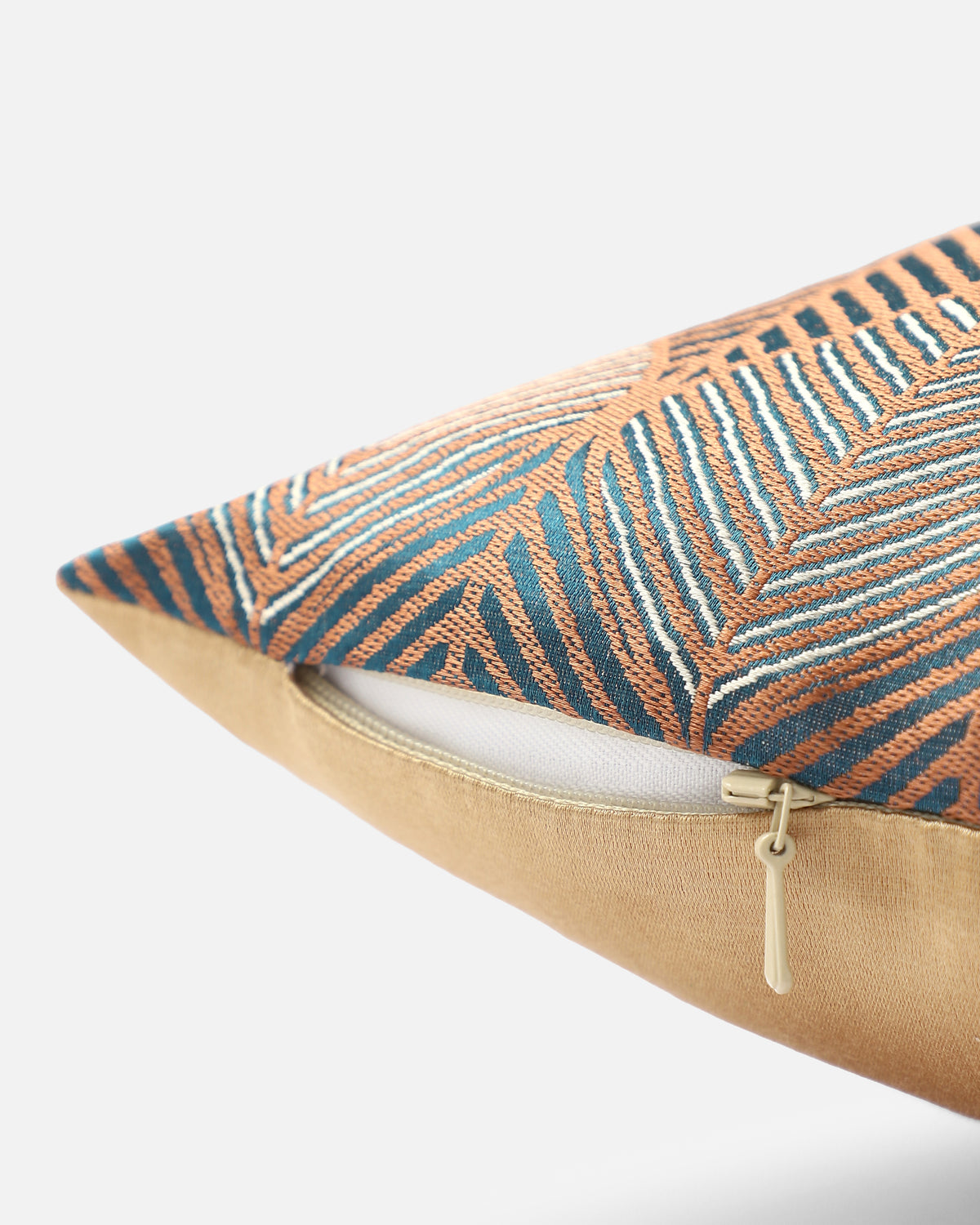 Feuille Banarasi Tanchoi Silk Cushion Cover
