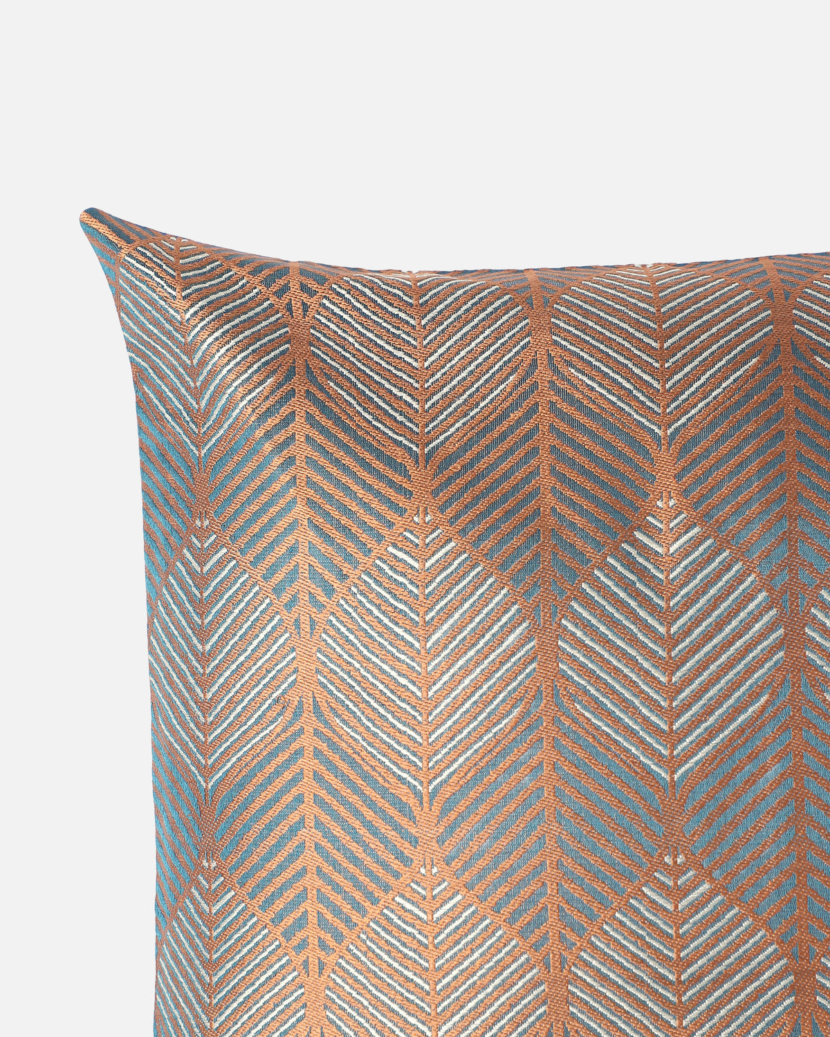 Feuille Banarasi Tanchoi Silk Cushion Cover