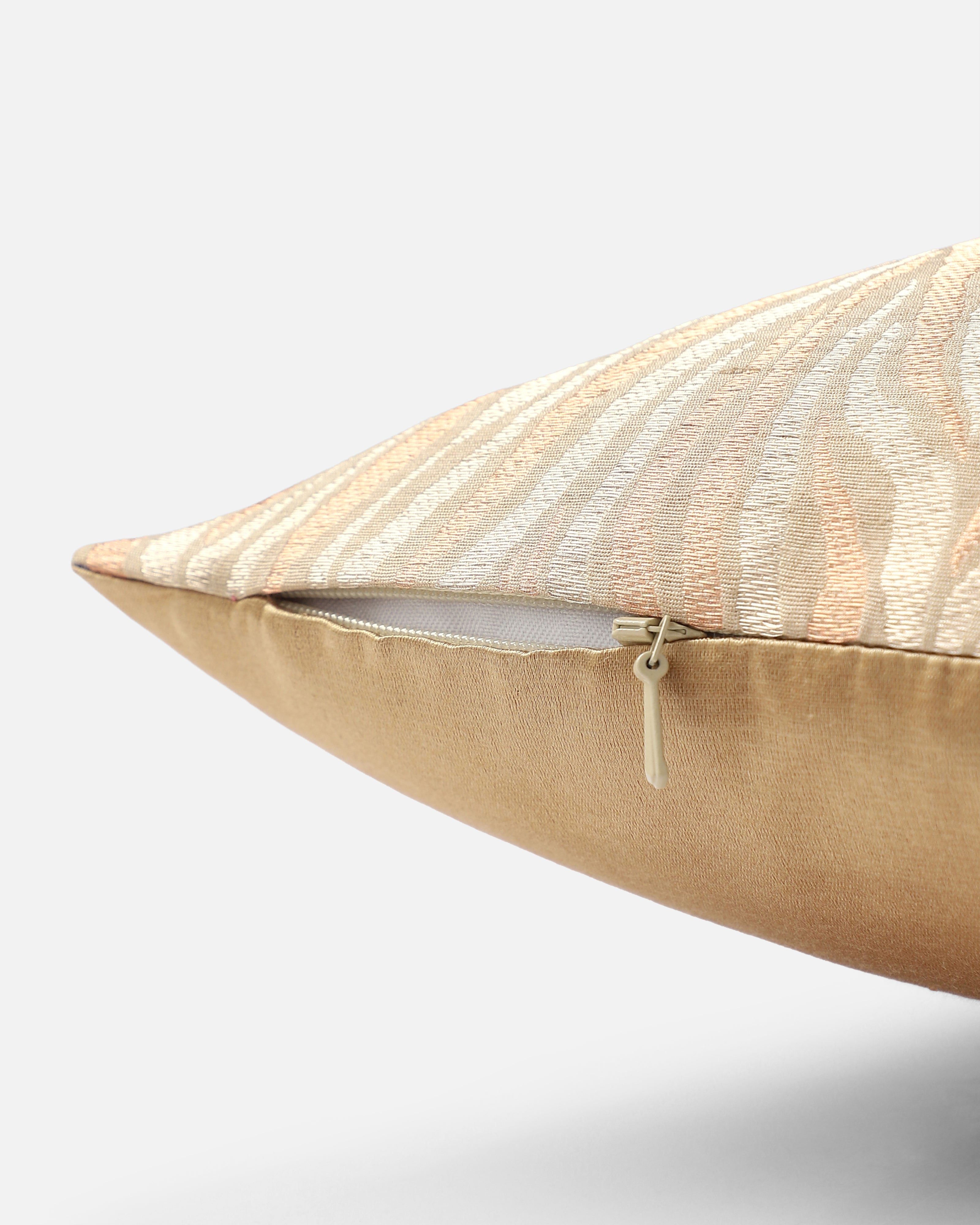 Flots Banarasi Fekwa Silk Cushion Cover