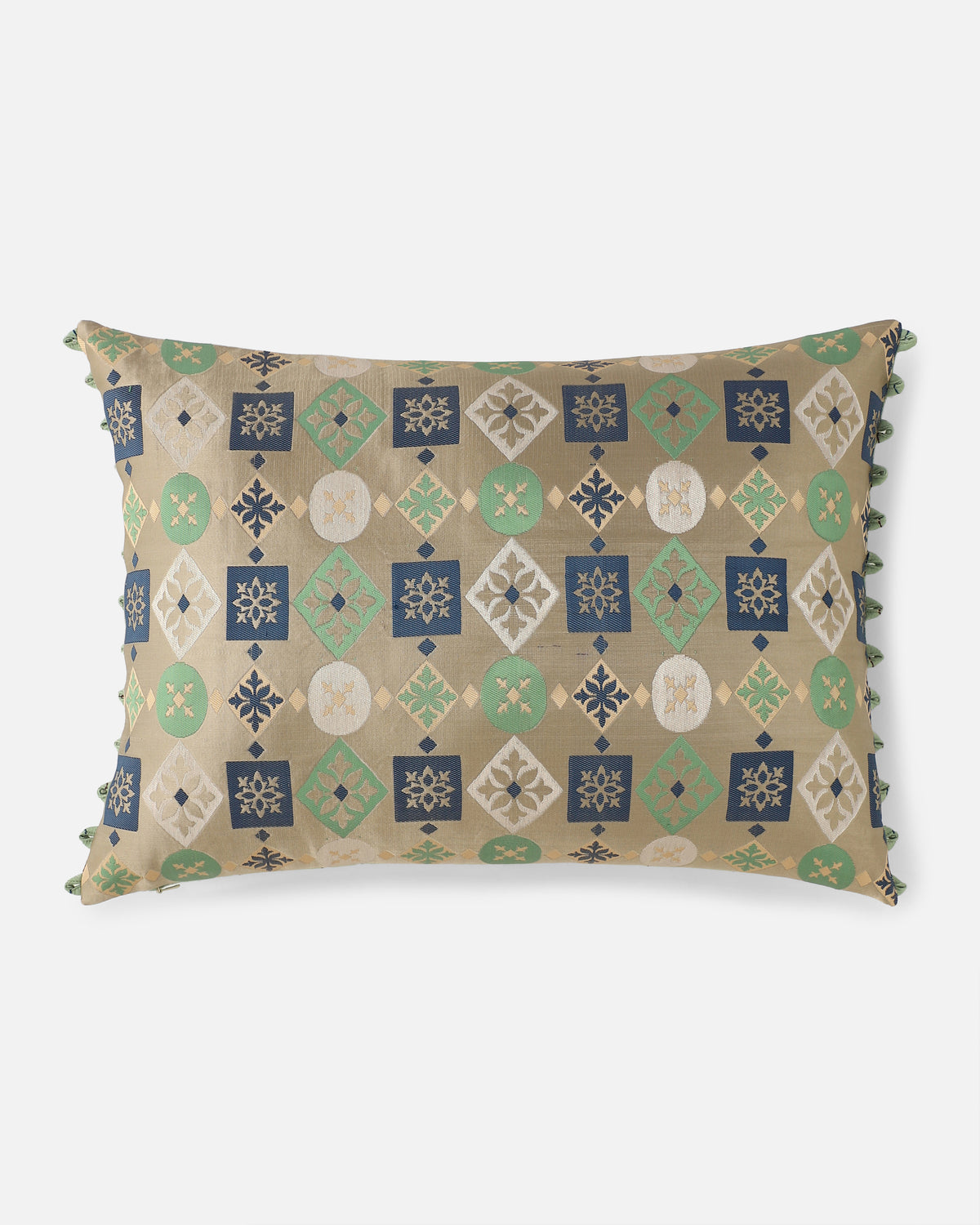 Ethaan Banarasi Satin Brocade Silk Viscose Cushion Cover