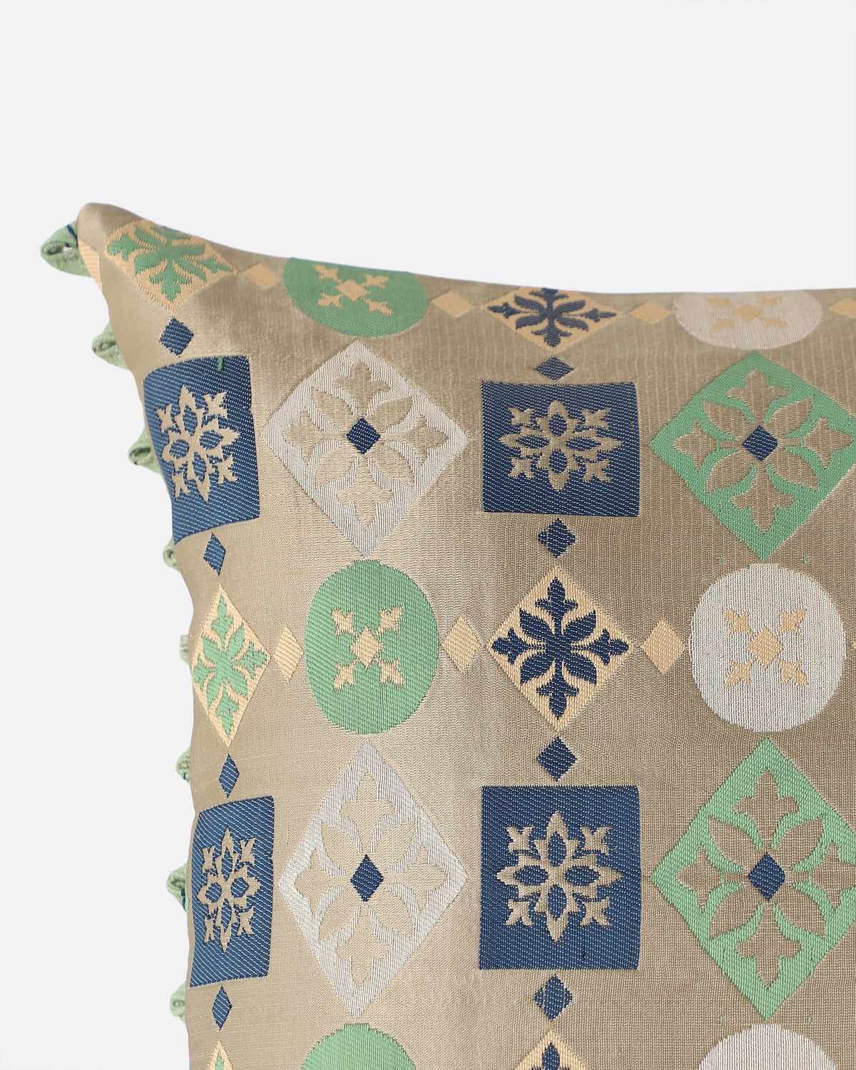 Ethaan Banarasi Satin Brocade Silk Viscose Cushion Cover