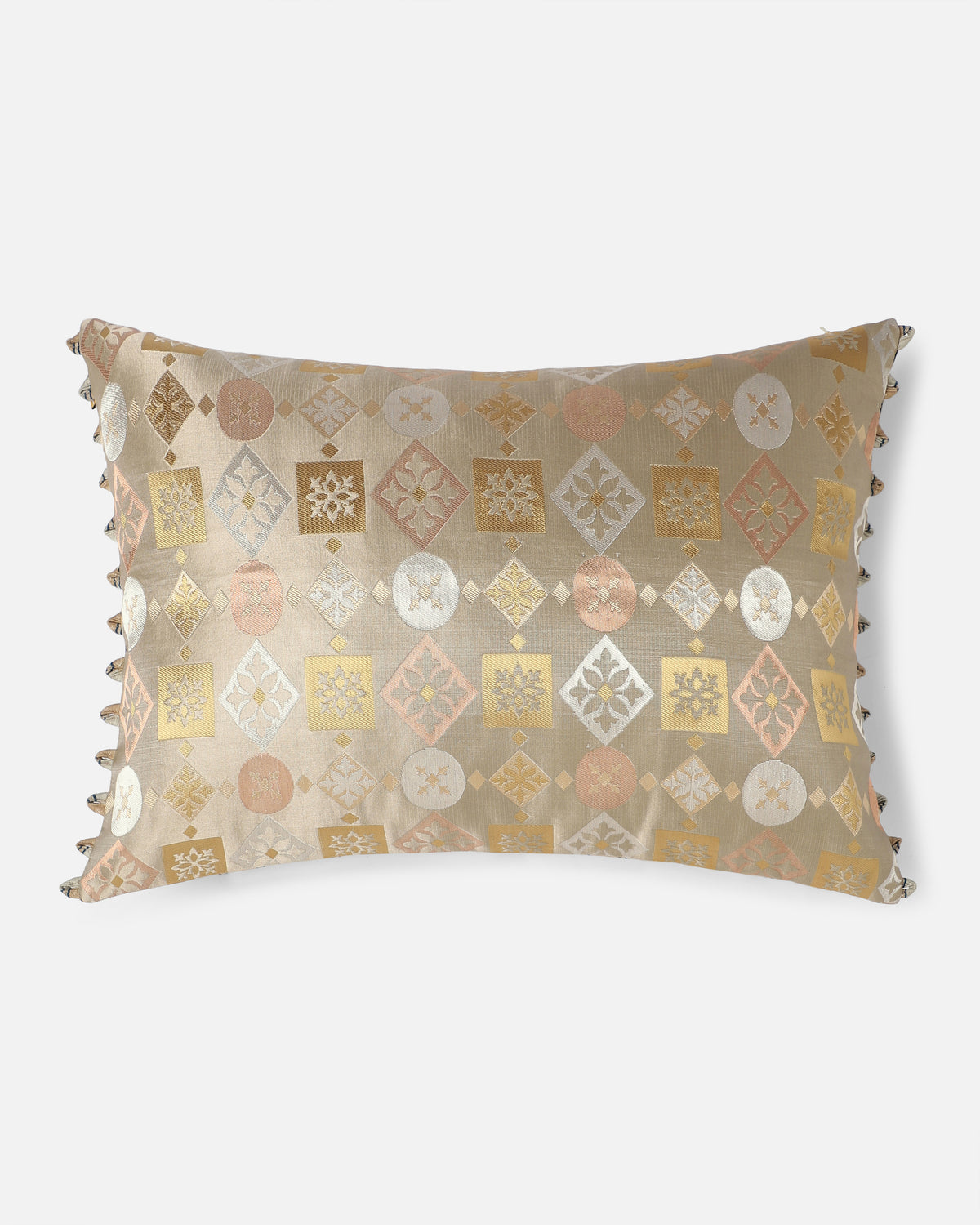 Ethaan Banarasi Satin Brocade Silk Viscose Cushion Cover