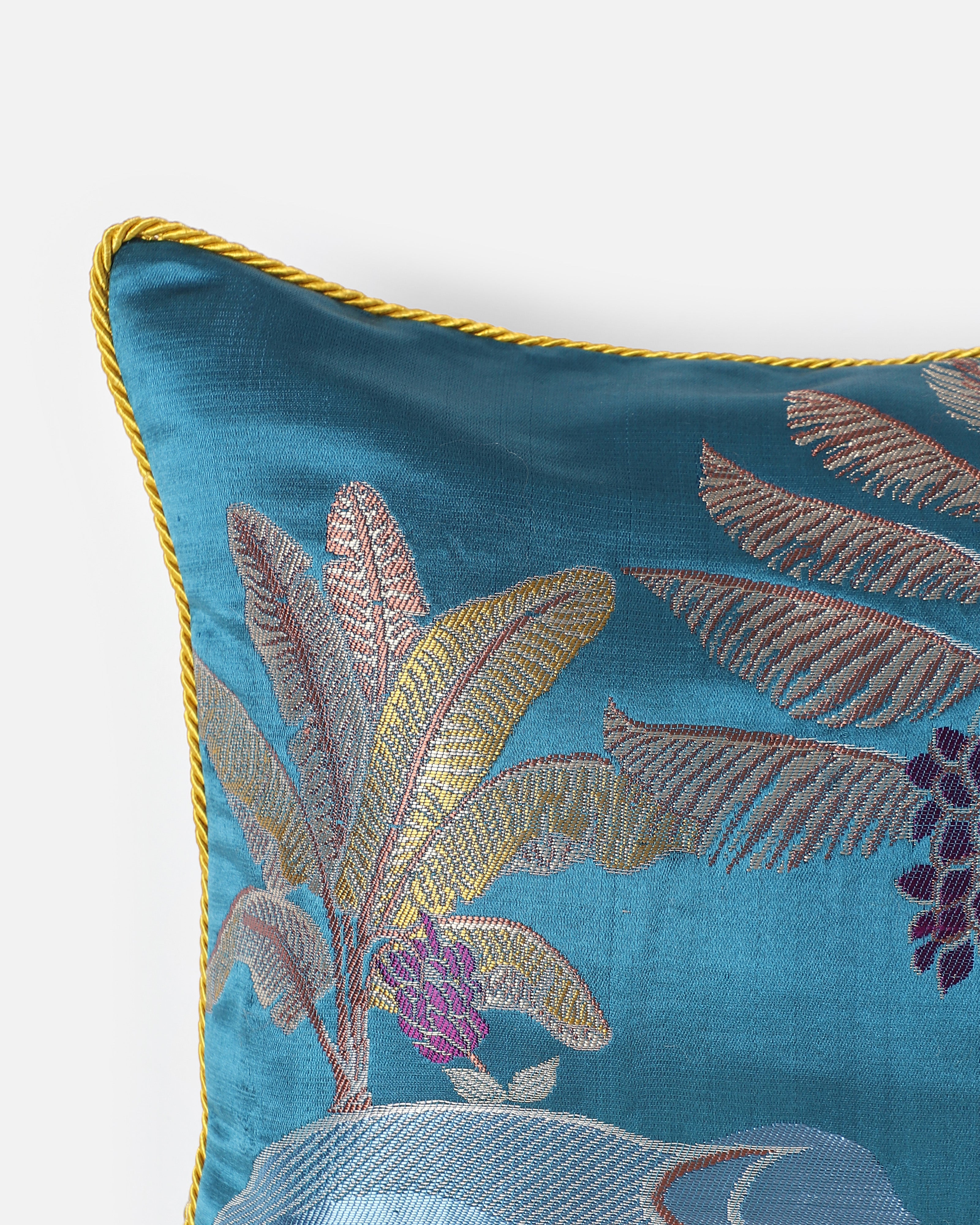 Balaban Banarasi Gyasar Silk Viscose Cushion Cover