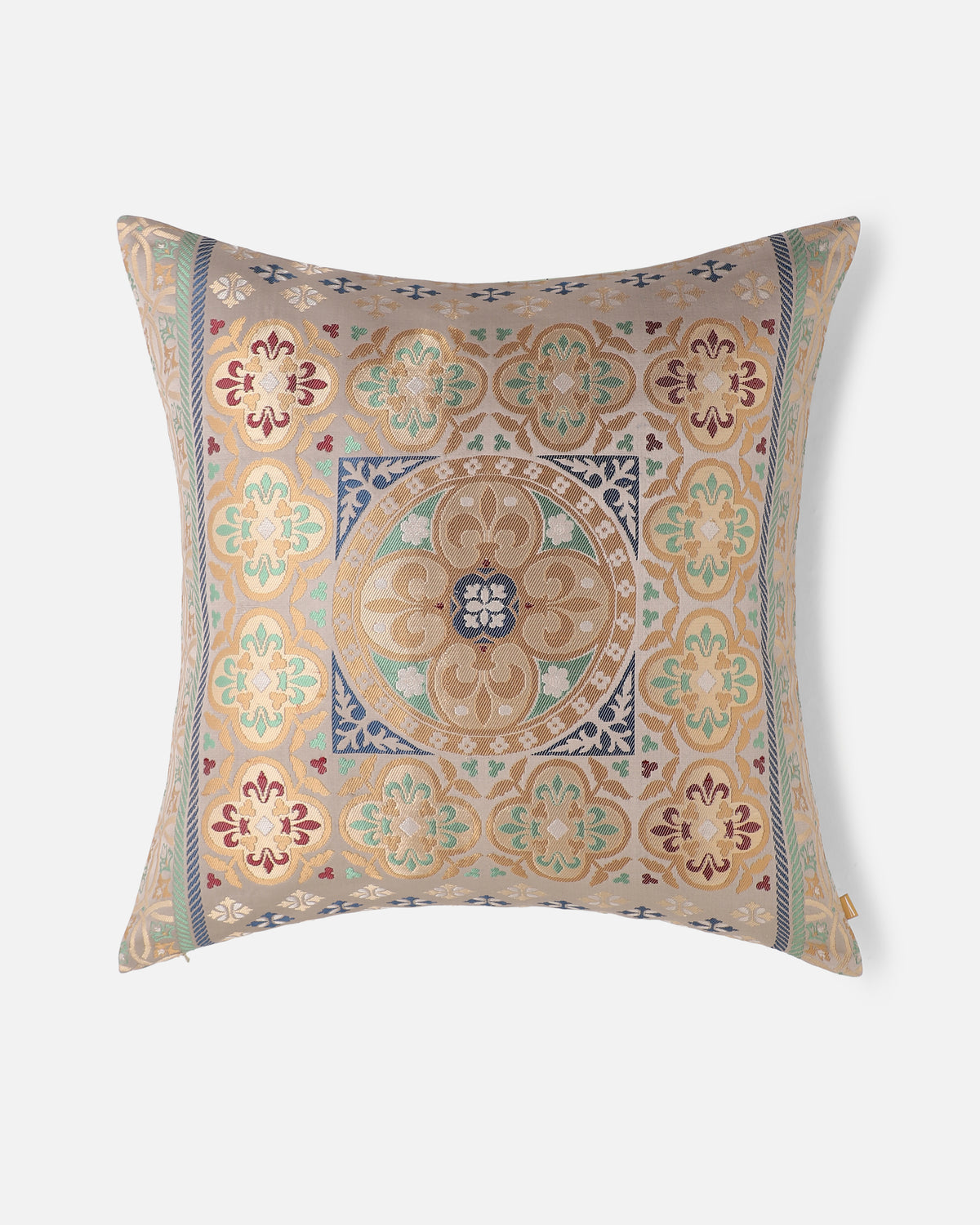 Josey Banarasi Gyasar Silk Viscose Cushion Cover