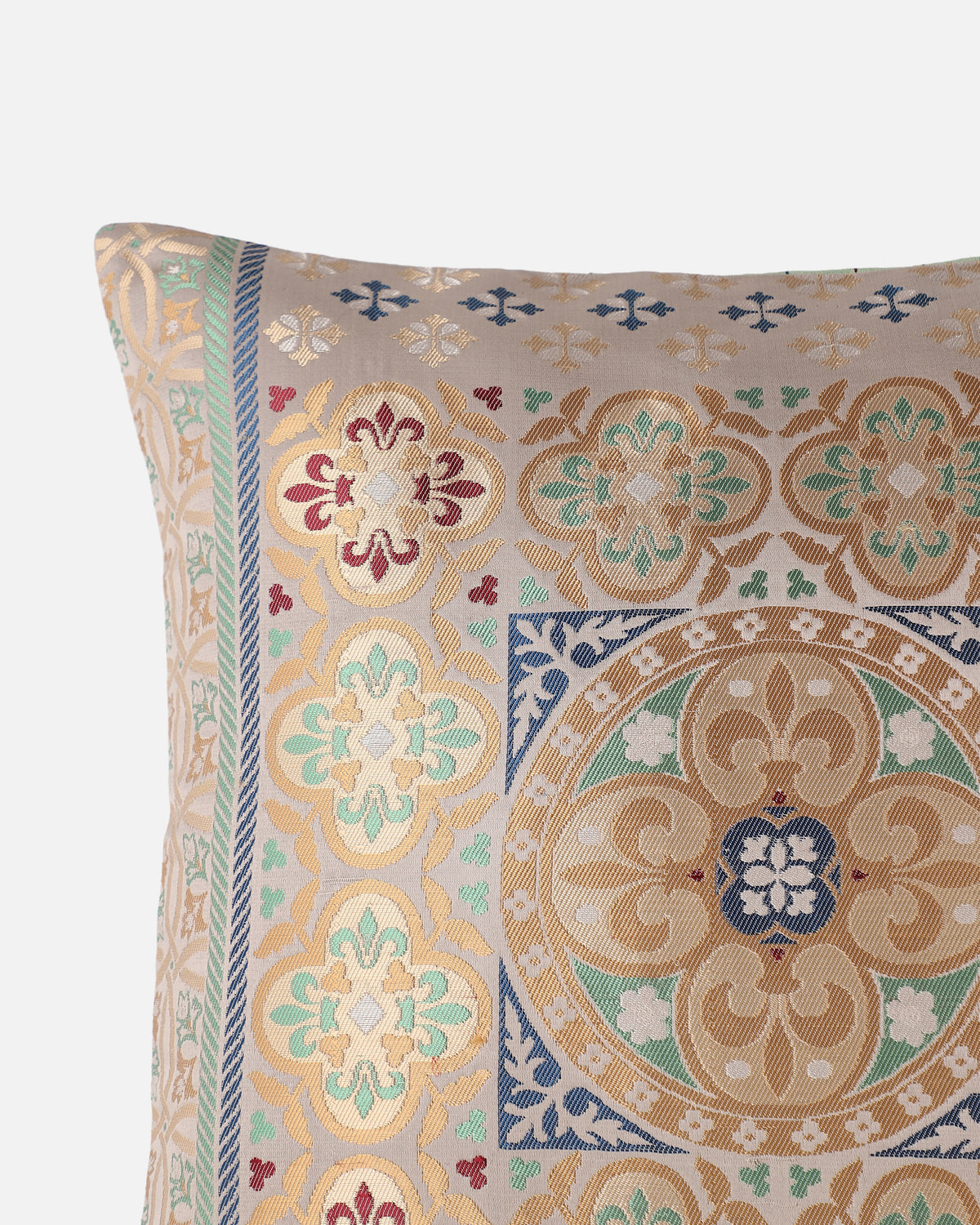 Josey Banarasi Gyasar Silk Viscose Cushion Cover