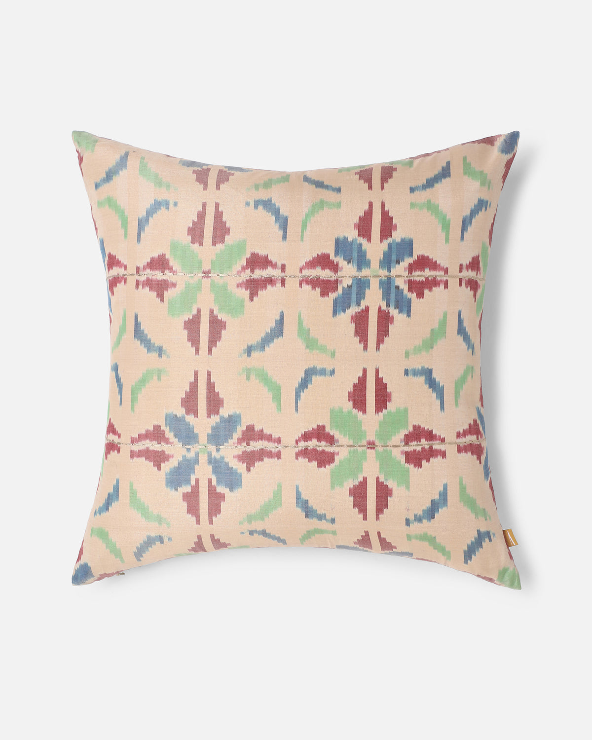 Carlos Pochampally Warp Ikat Silk Cotton Cushion Cover