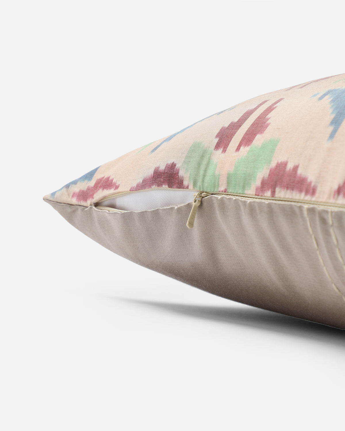 Carlos Pochampally Warp Ikat Silk Cotton Cushion Cover