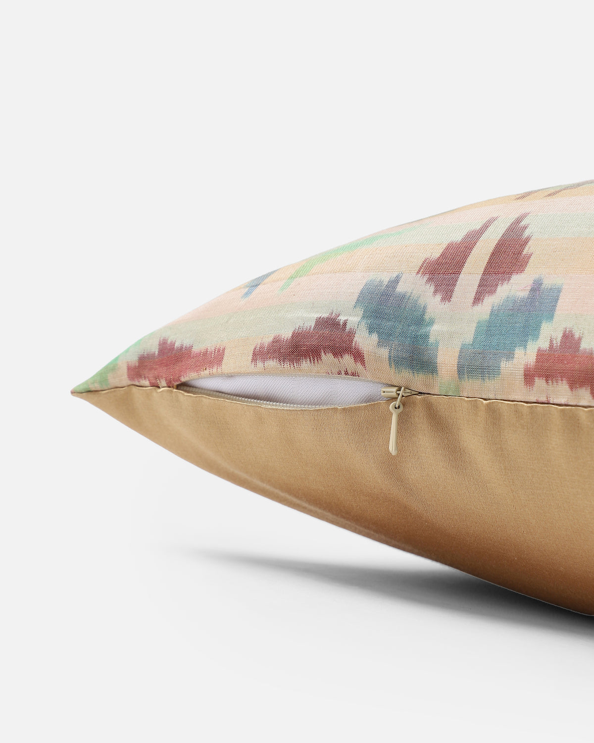 Carlos Pochampally Warp Ikat Silk Cotton Cushion Cover
