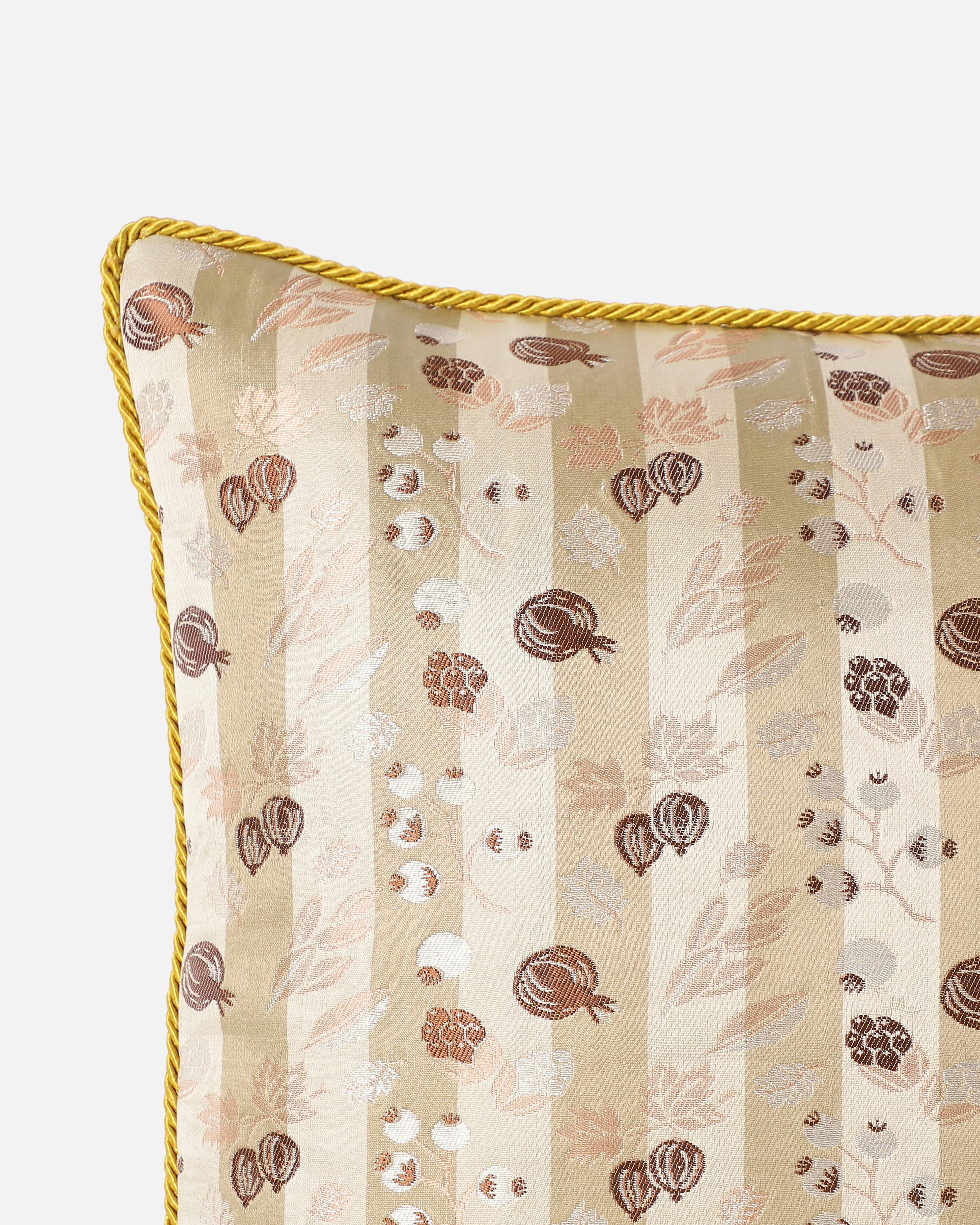 Baie Banarasi Satin Brocade Silk Viscose Cushion Cover
