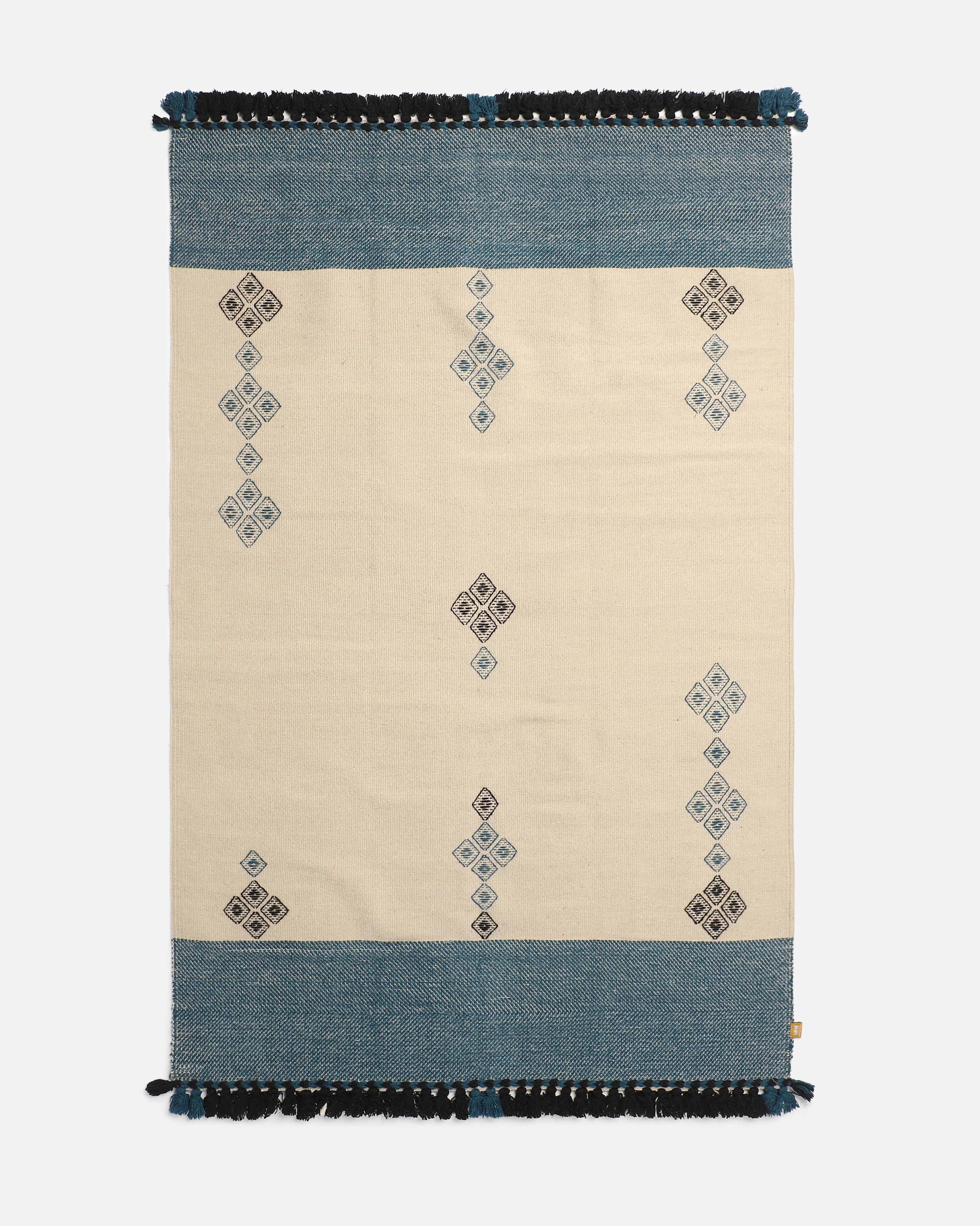 Sindh Bhujodi Extra Weft Cotton Wool Rug