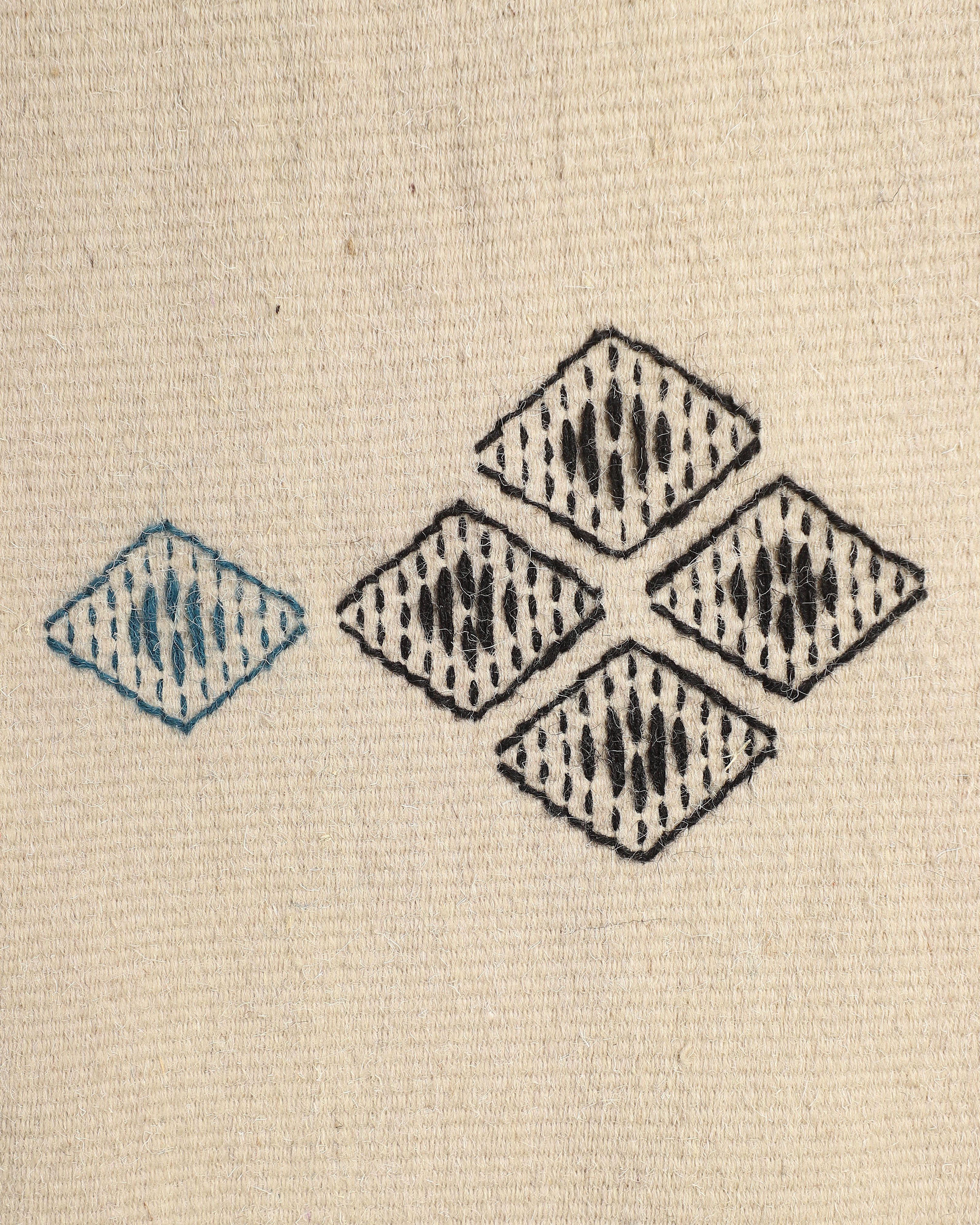 Sindh Bhujodi Extra Weft Cotton Wool Rug