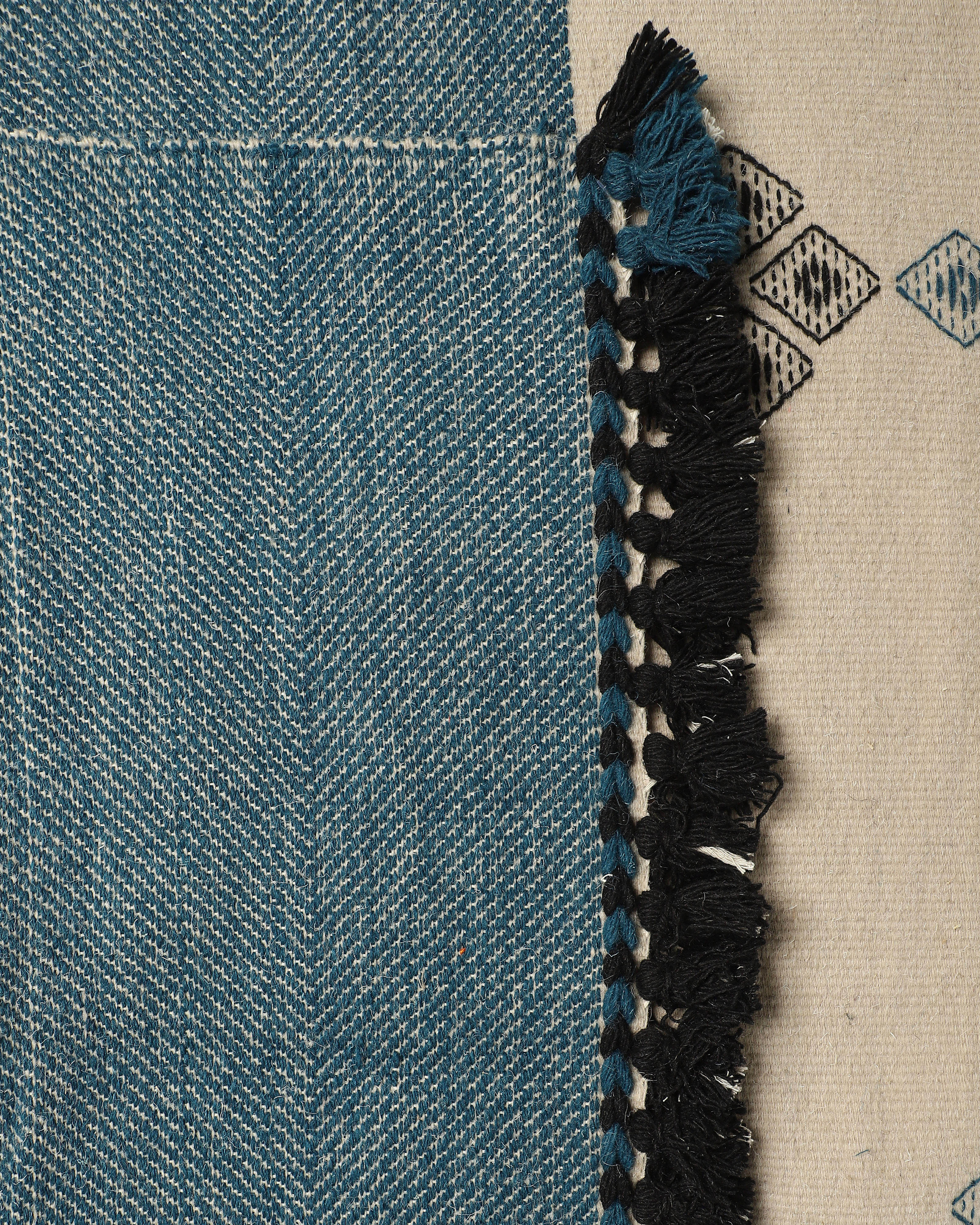 Sindh Bhujodi Extra Weft Cotton Wool Rug