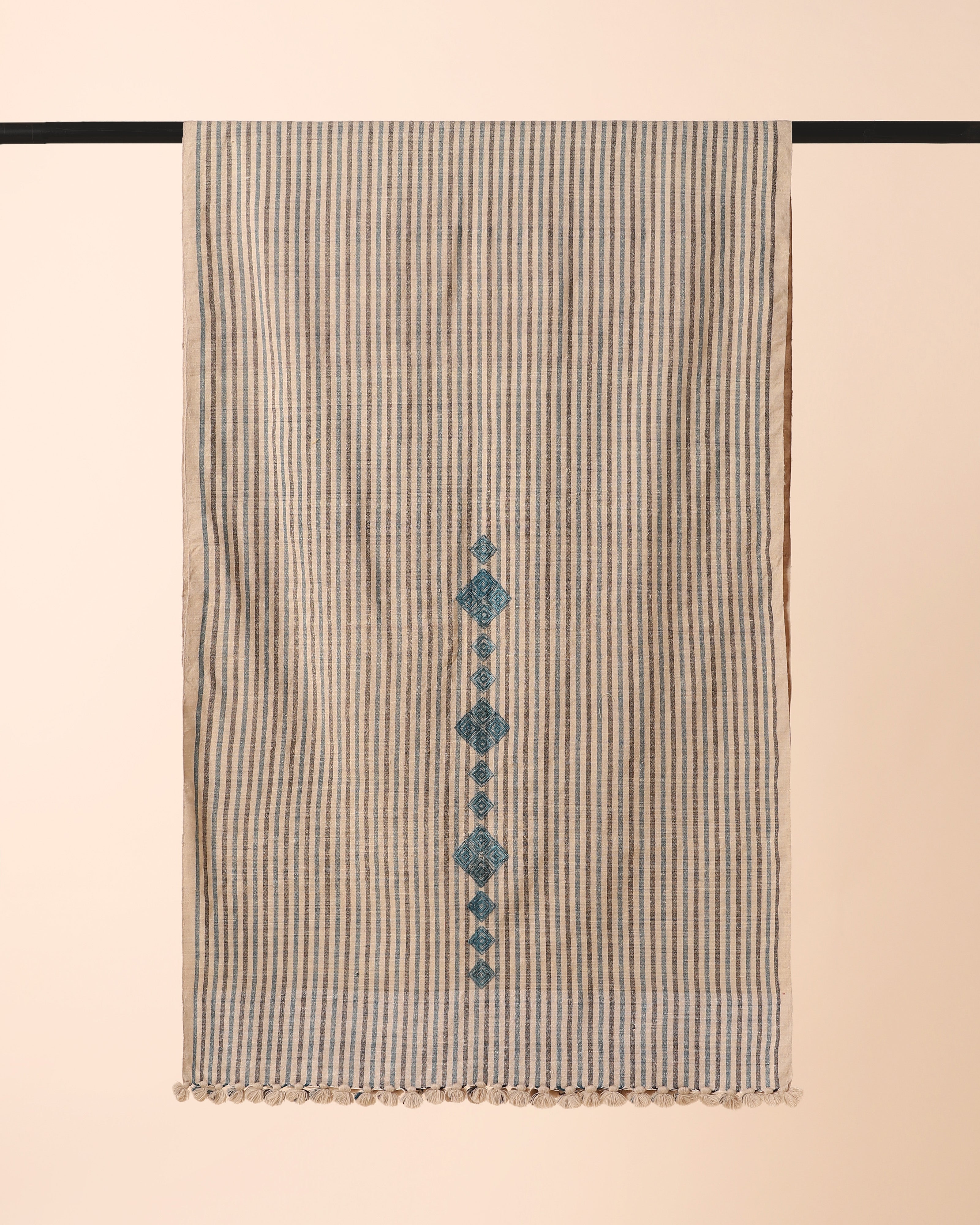 Raharki Bhujodi Extra Weft Wool Silk Stole