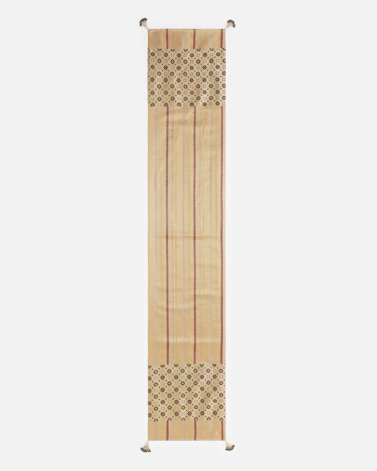 Auron Banarasi Tanchoi Silk Table Runner
