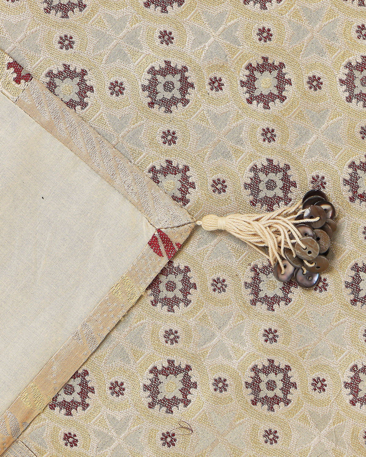 Auron Banarasi Tanchoi Silk Table Runner