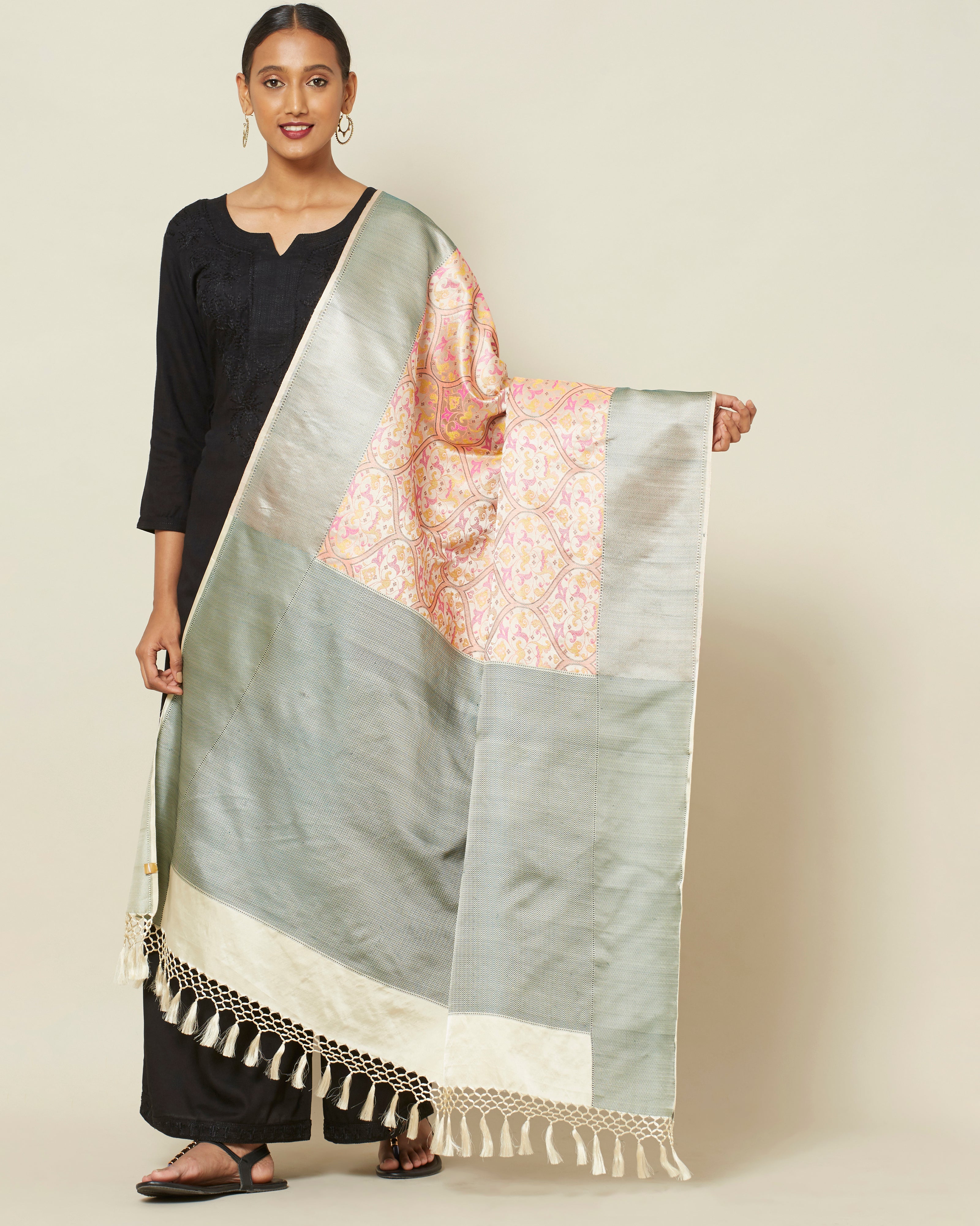 Bhagirathi Banarasi Tanchoi Silk Dupatta