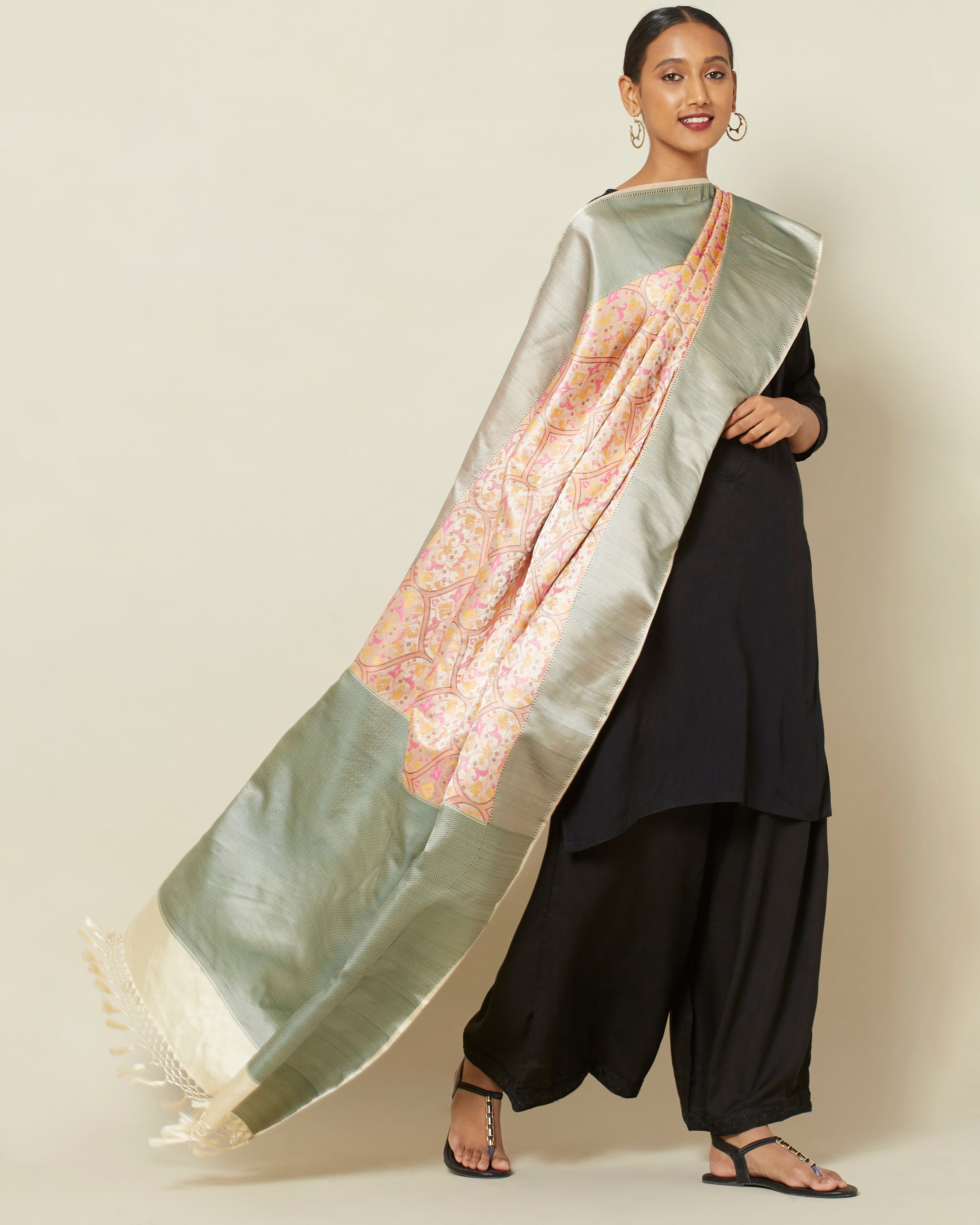 Bhagirathi Banarasi Tanchoi Silk Dupatta