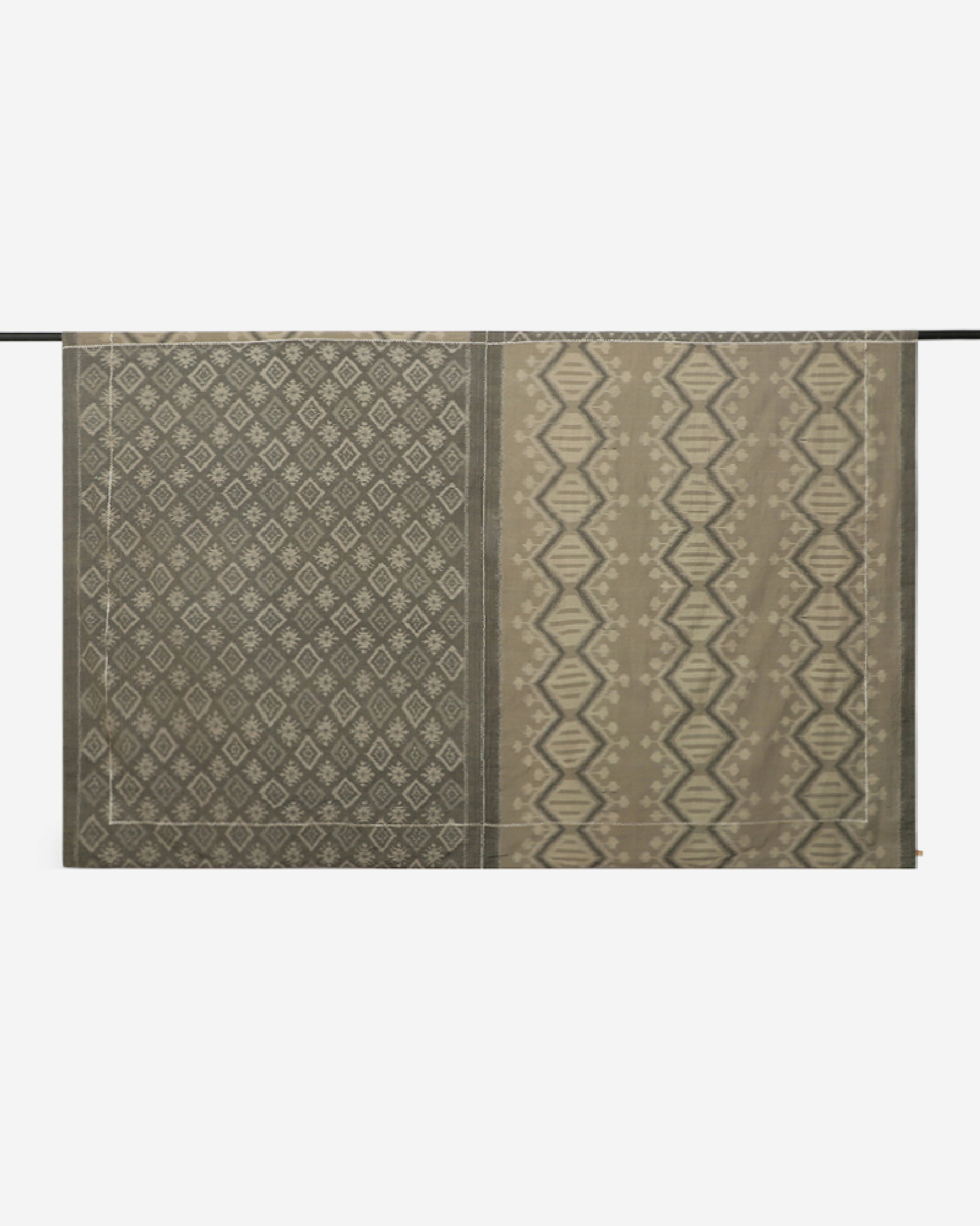 Meher Rabya Pochampally Weft Ikat Cotton Double Bed Cover