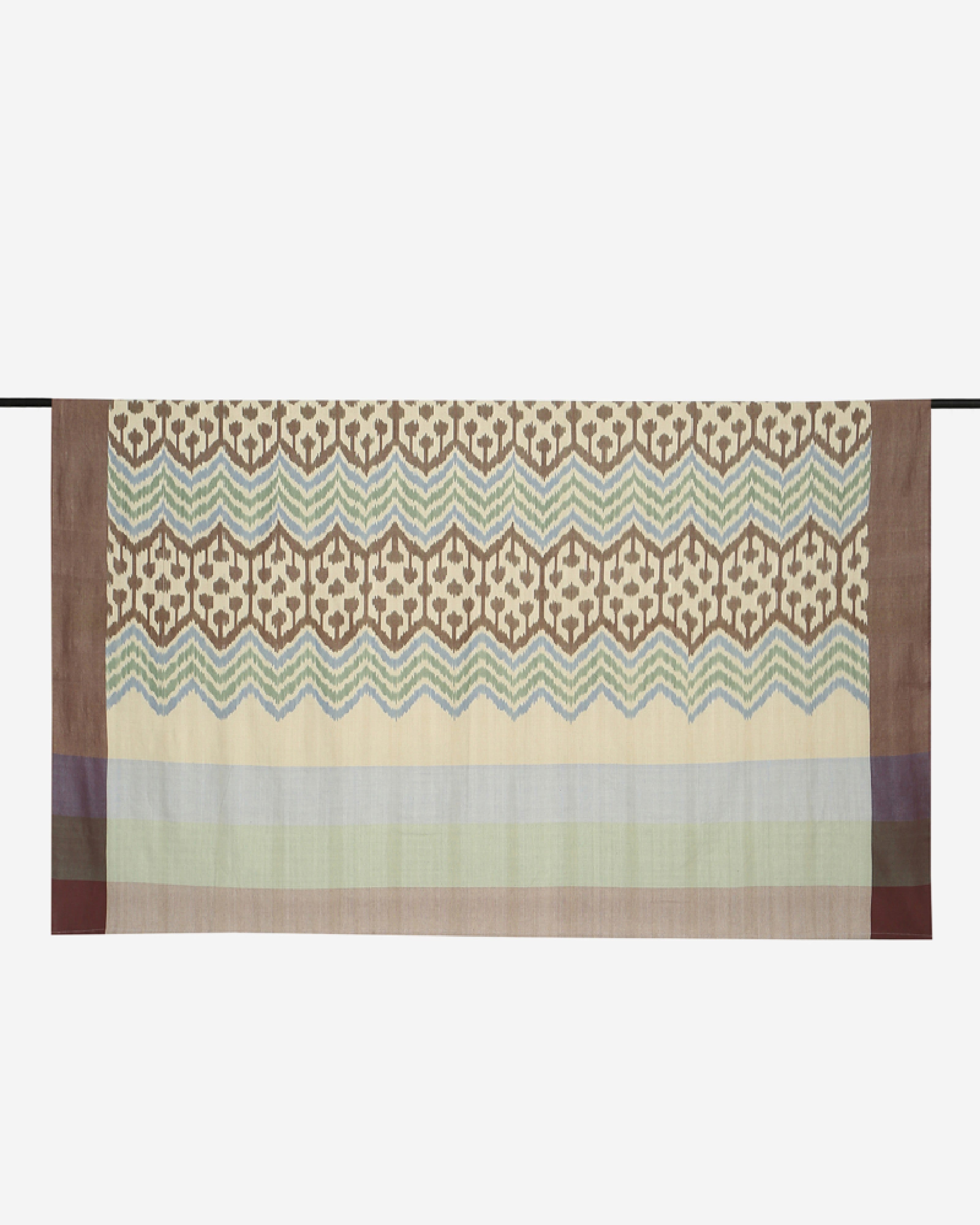 Zandra Pochampally Warp Ikat Cotton Double Bed Cover