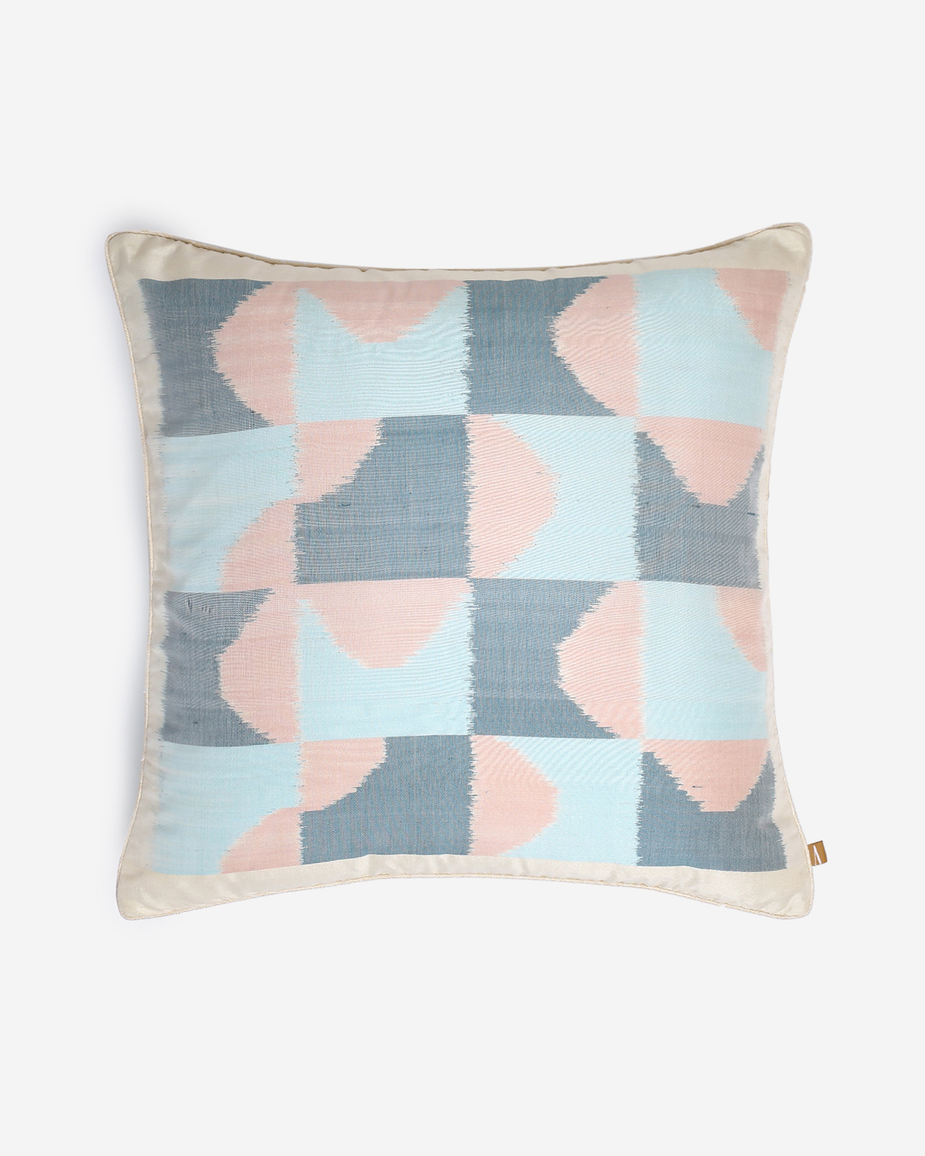 Wind Pochampally Weft Ikat Cotton Silk Cushion Cover