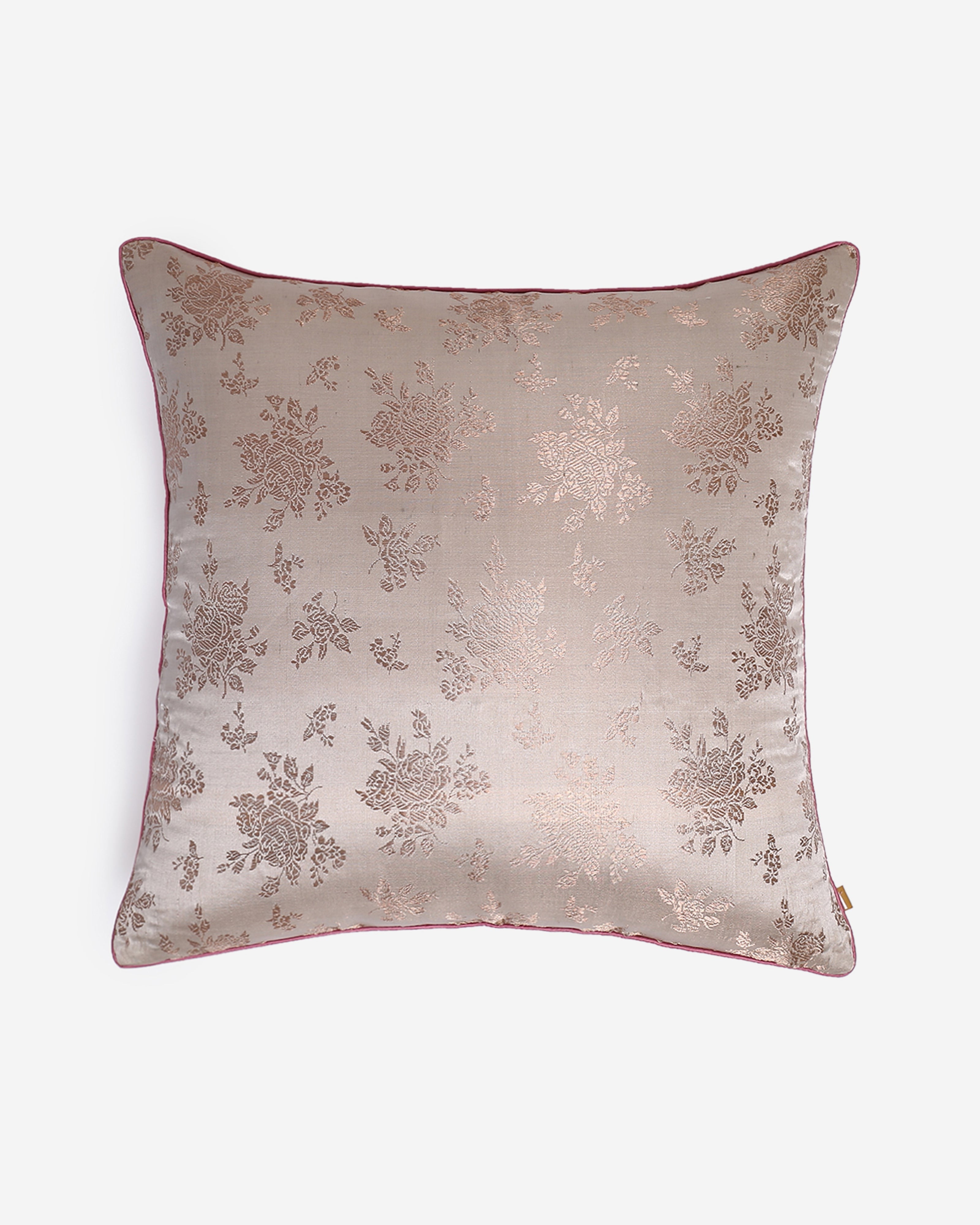 Rosario Banarasi Tanchoi Silk Cushion Cover
