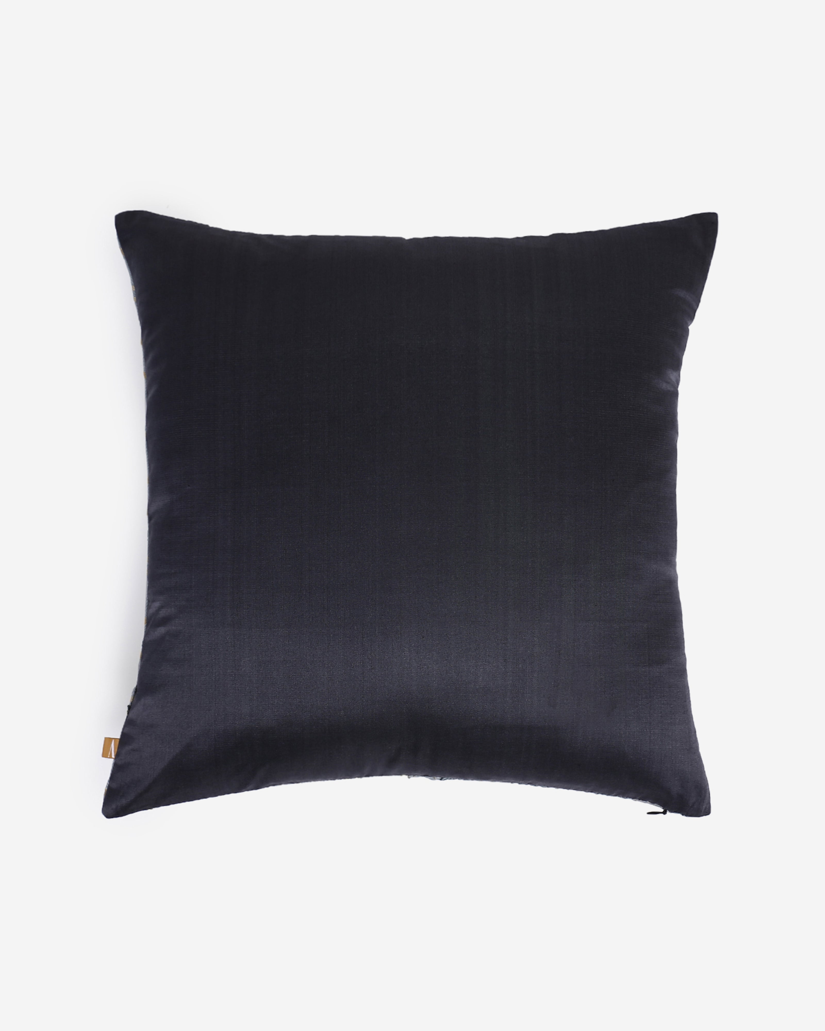 Quartre Foil Banarasi Tanchoi Silk Cushion Cover
