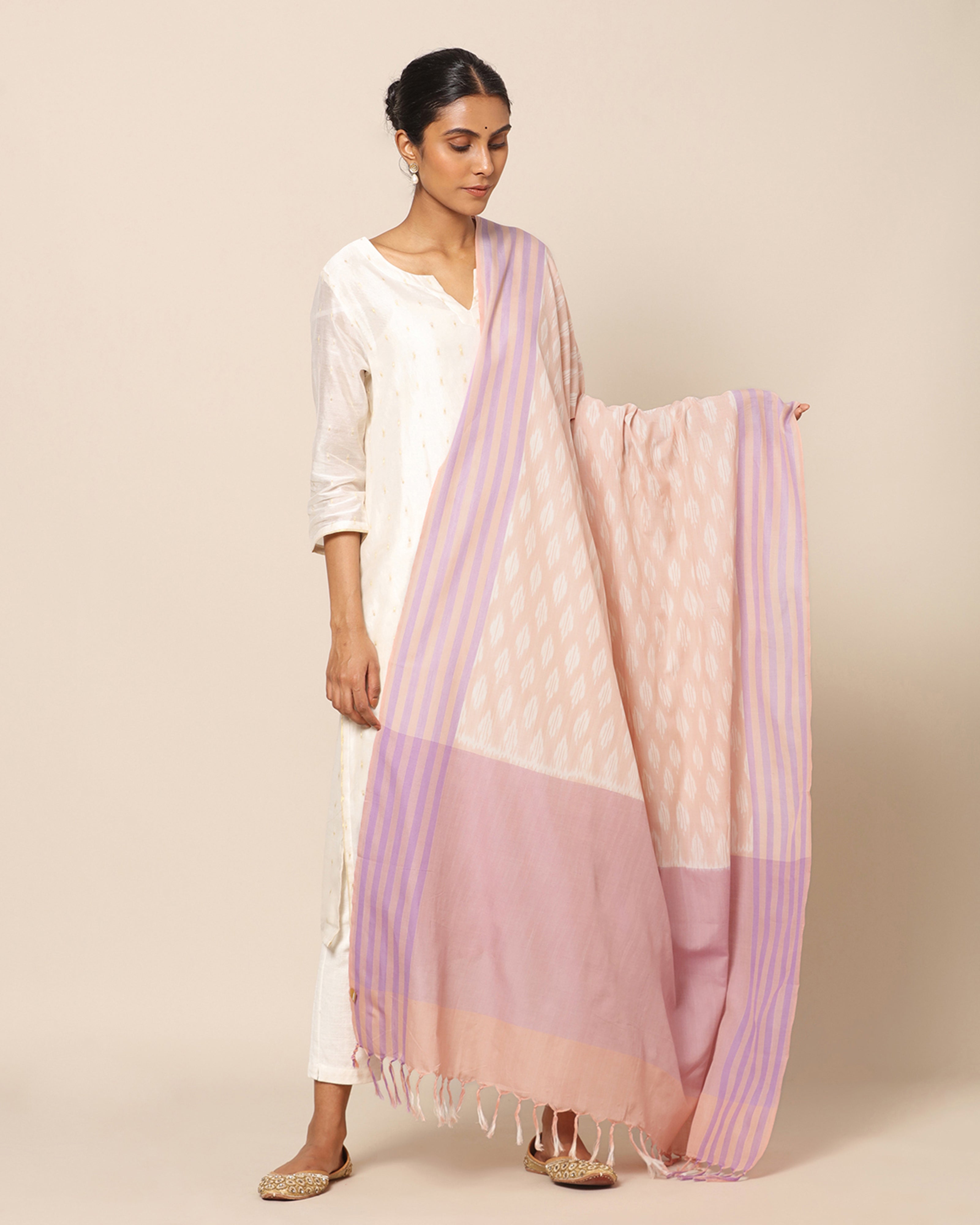 Heera Pochampally Warp Ikat Cotton Dupatta