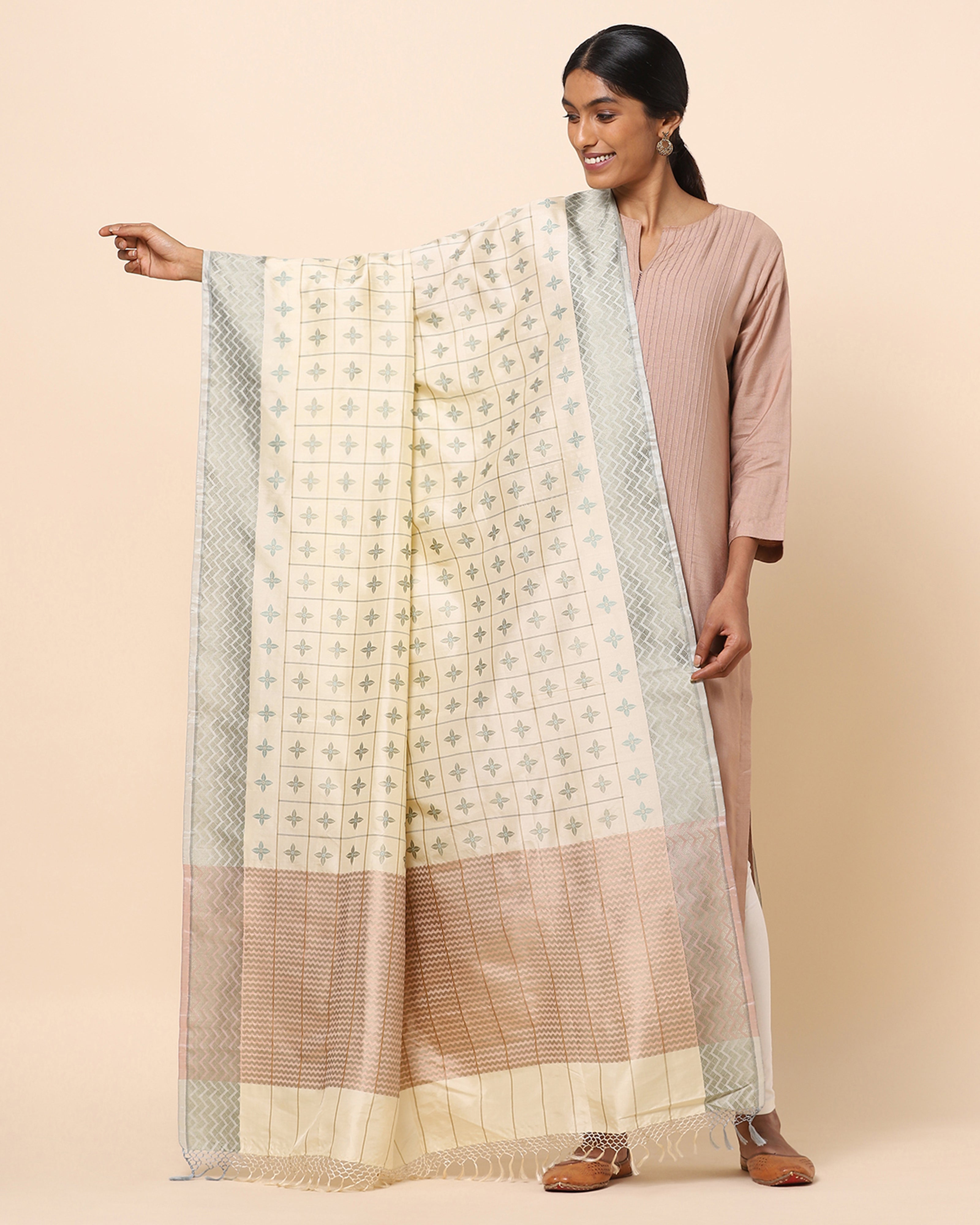 Chathur Banarasi Kadwa Silk Dupatta