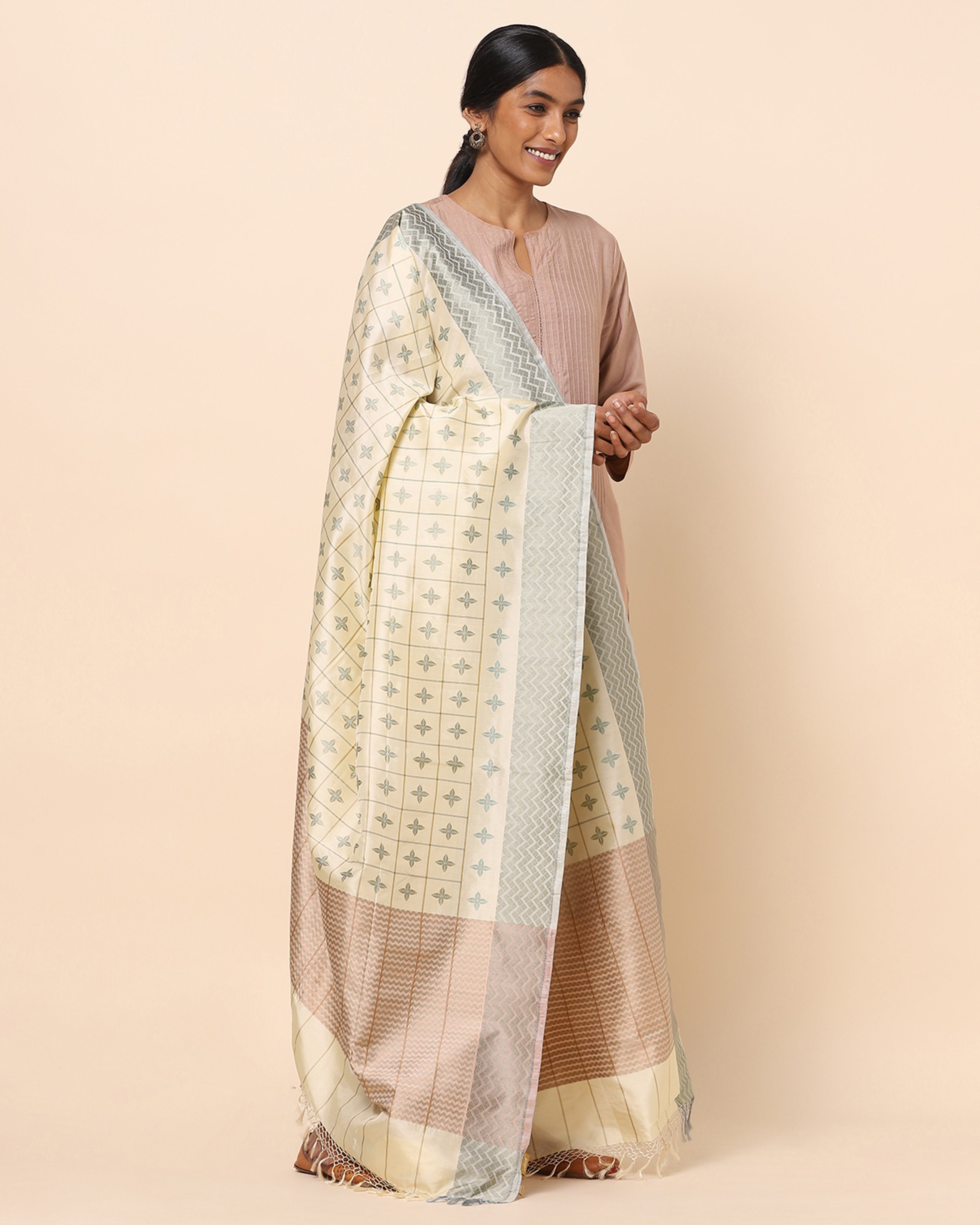 Chathur Banarasi Kadwa Silk Dupatta
