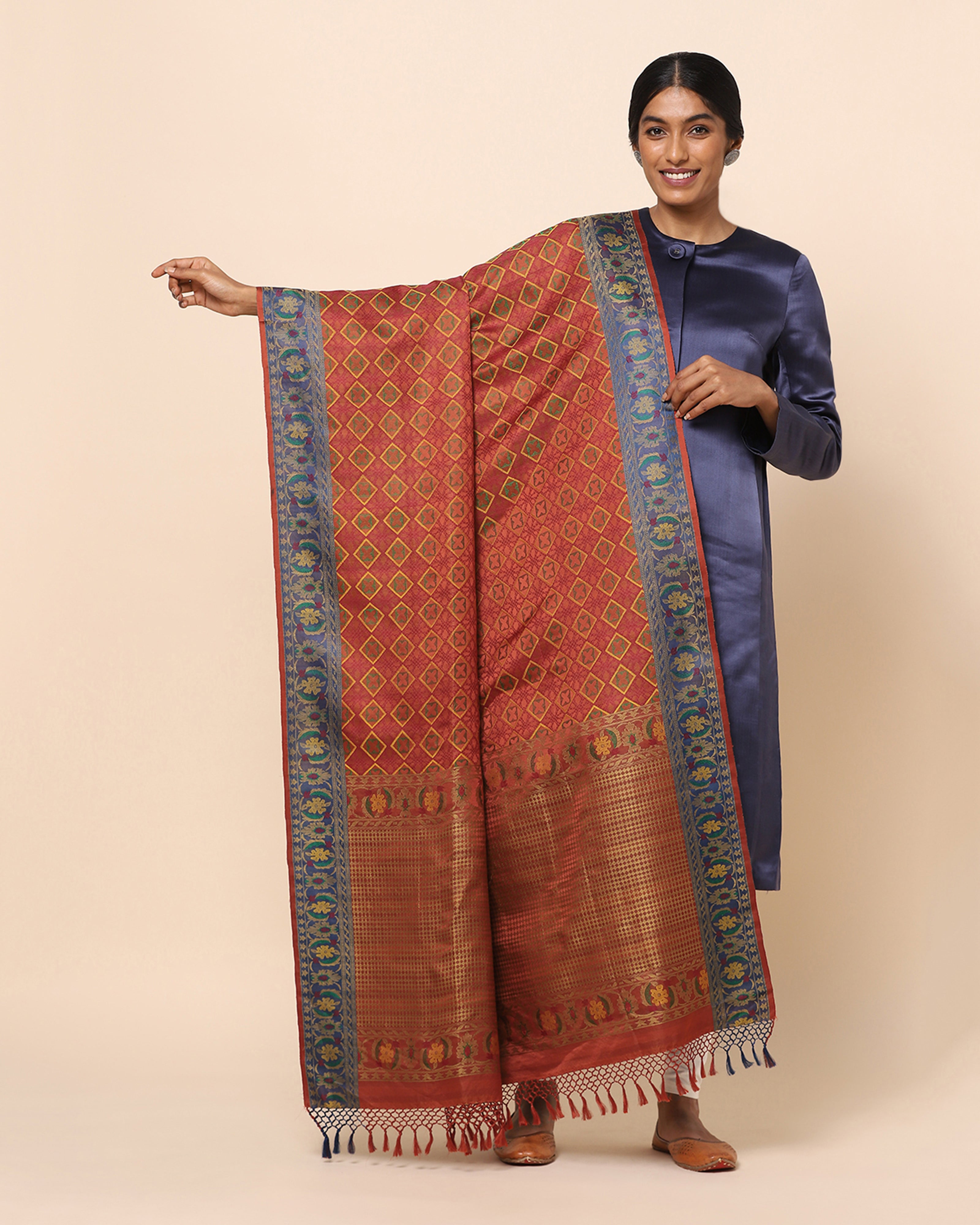 Shristi Banarasi Tanchoi Silk Dupatta
