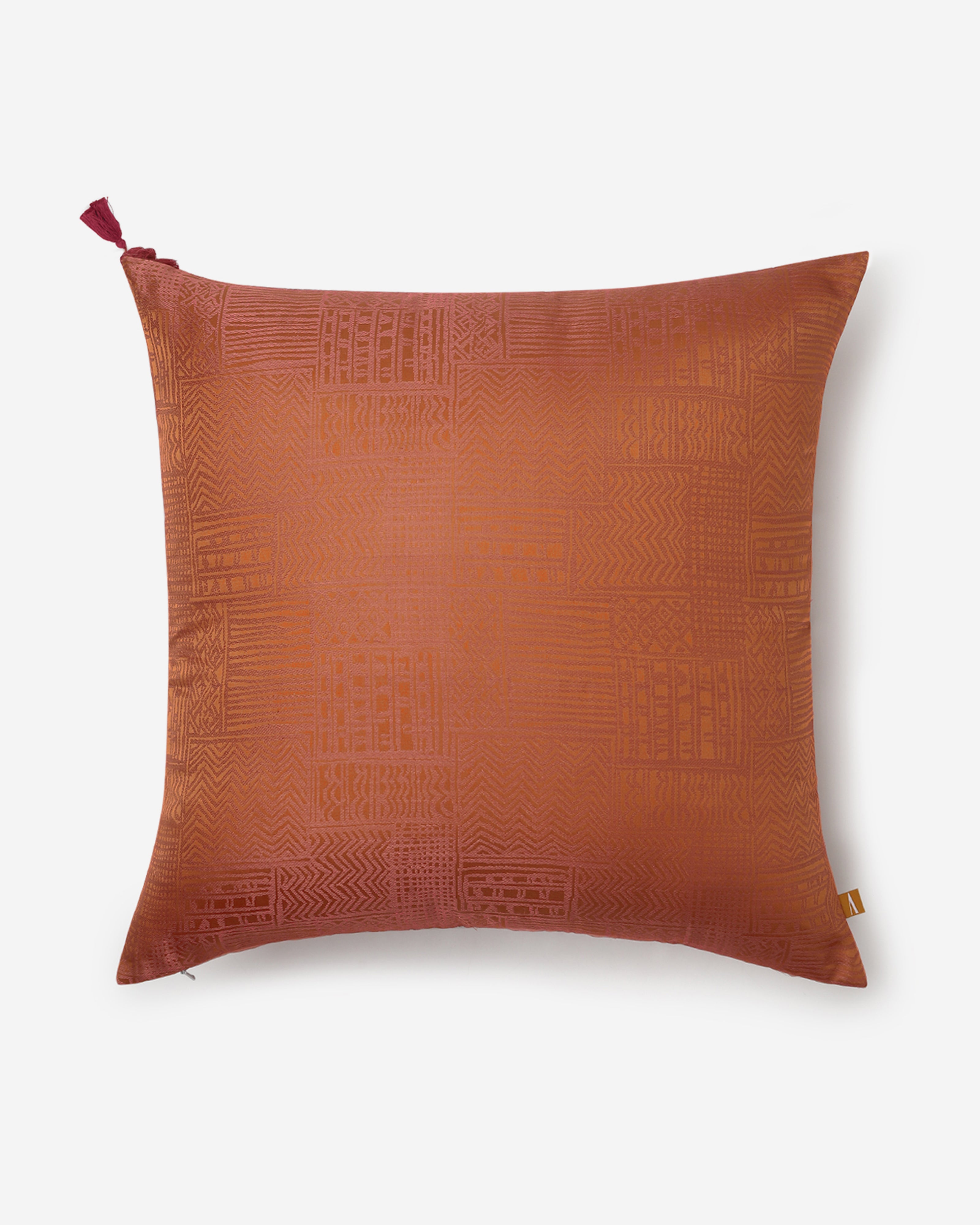 Yoruba Banarasi Tanchoi Silk Cushion Cover