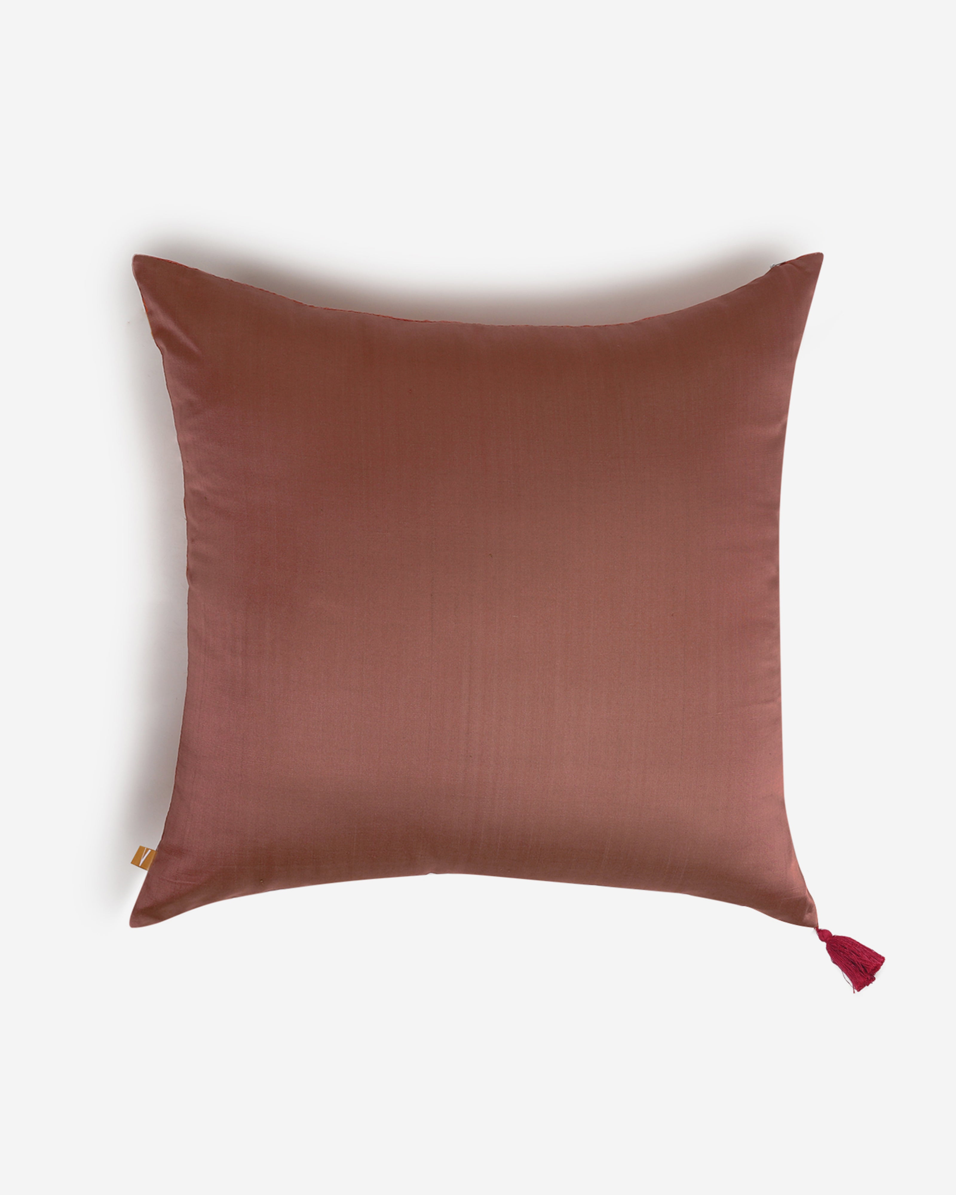 Yoruba Banarasi Tanchoi Silk Cushion Cover