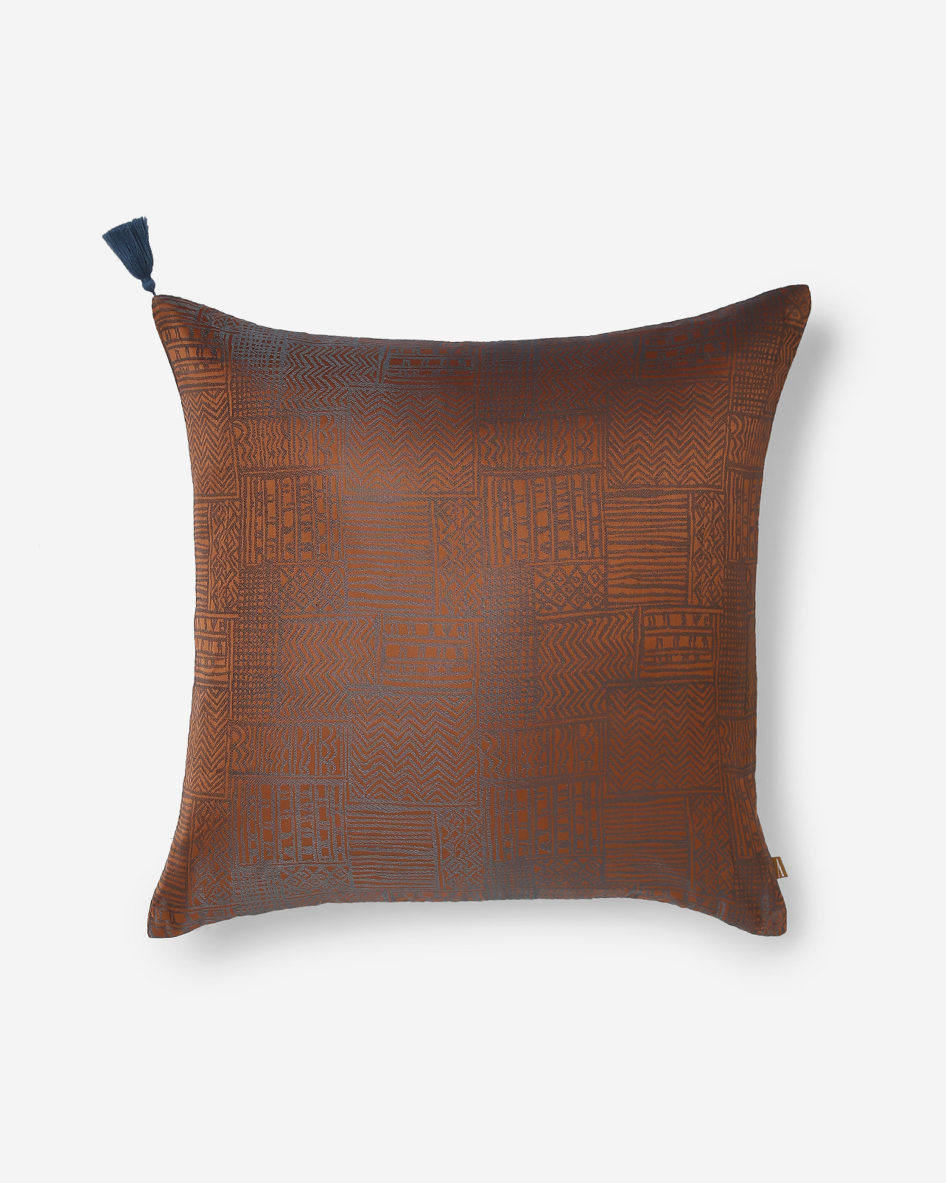 Yoruba Banarasi Tanchoi Silk Cushion Cover