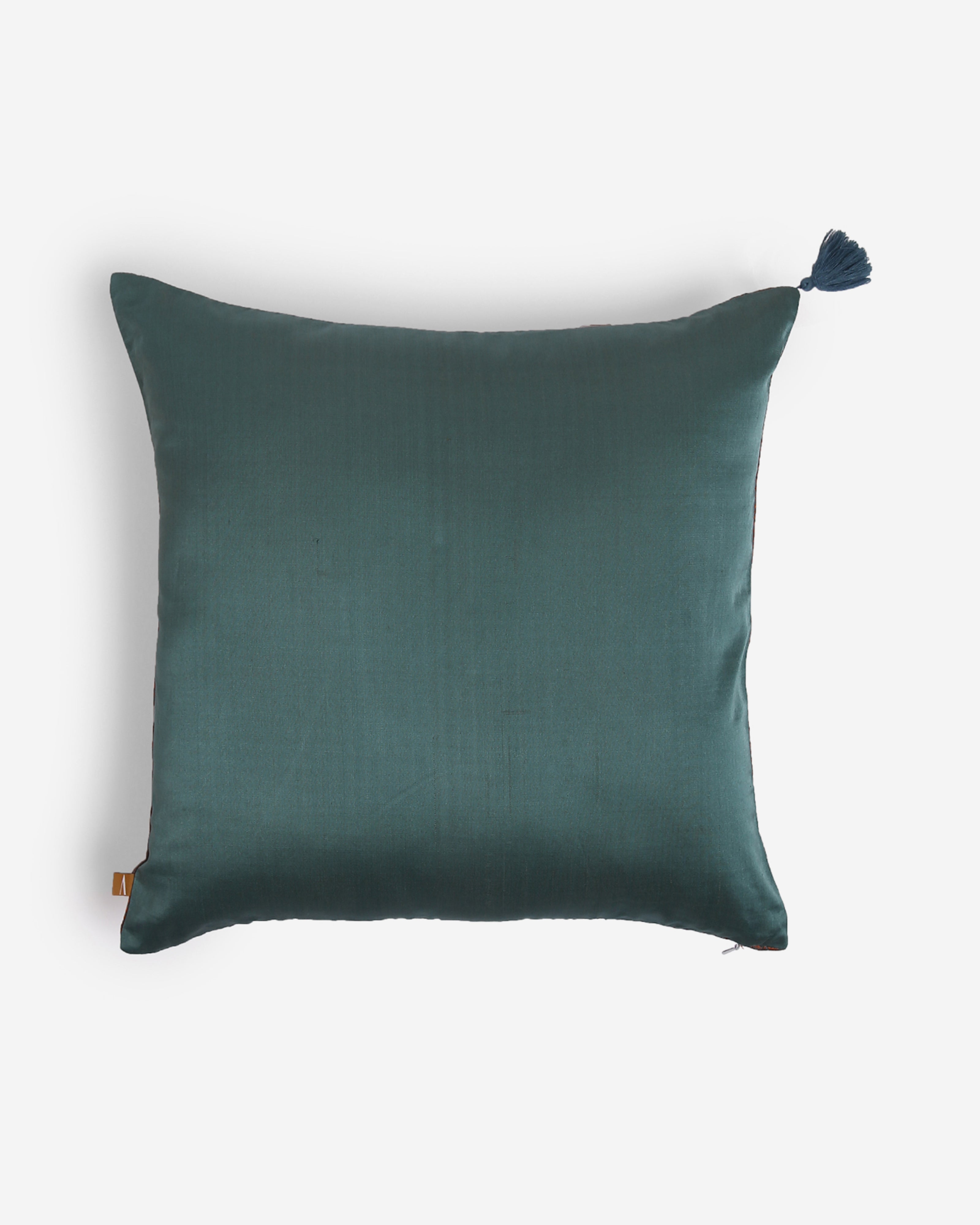 Yoruba Banarasi Tanchoi Silk Cushion Cover