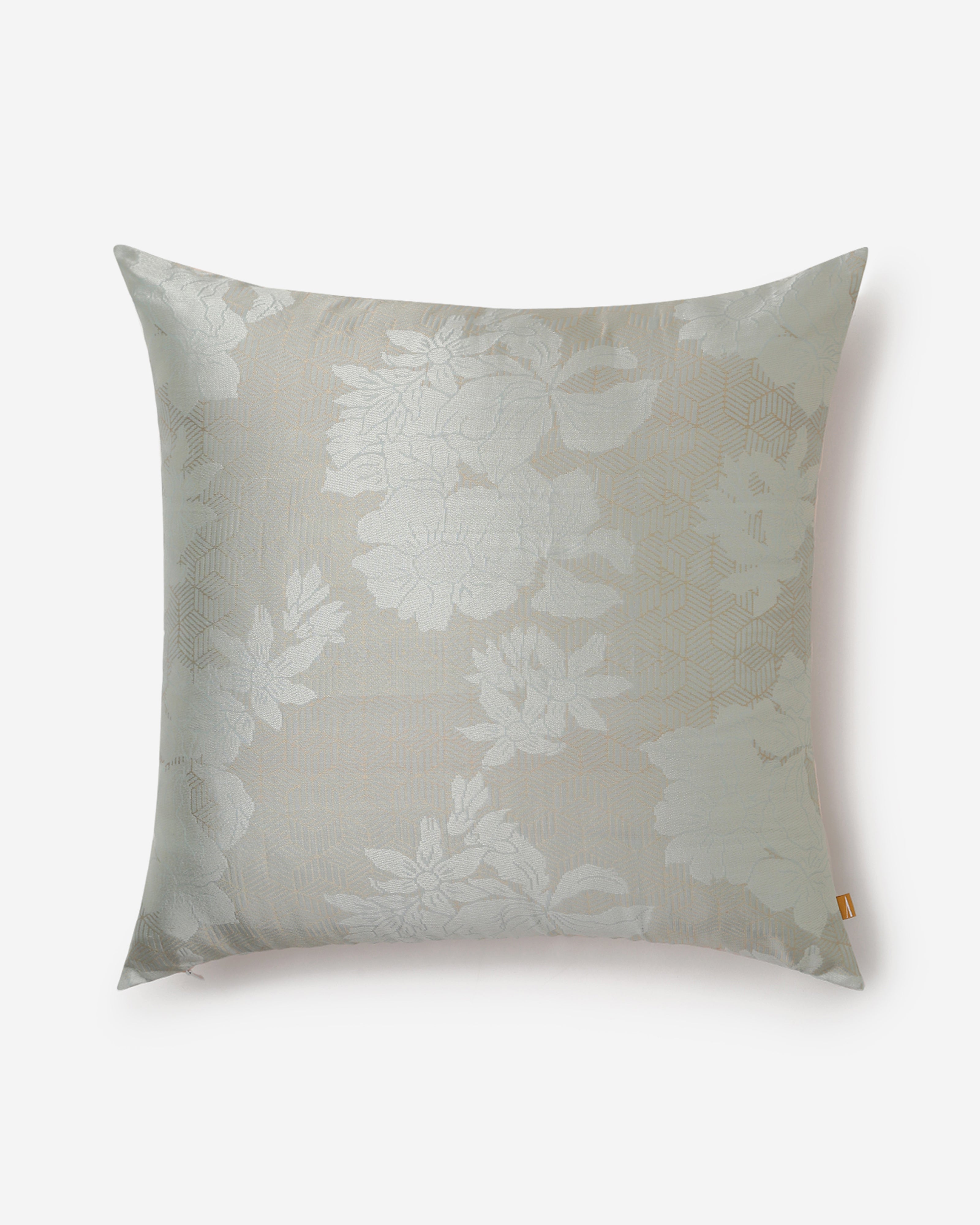 Zinnia Banarasi Powdi Silk Cushion Cover