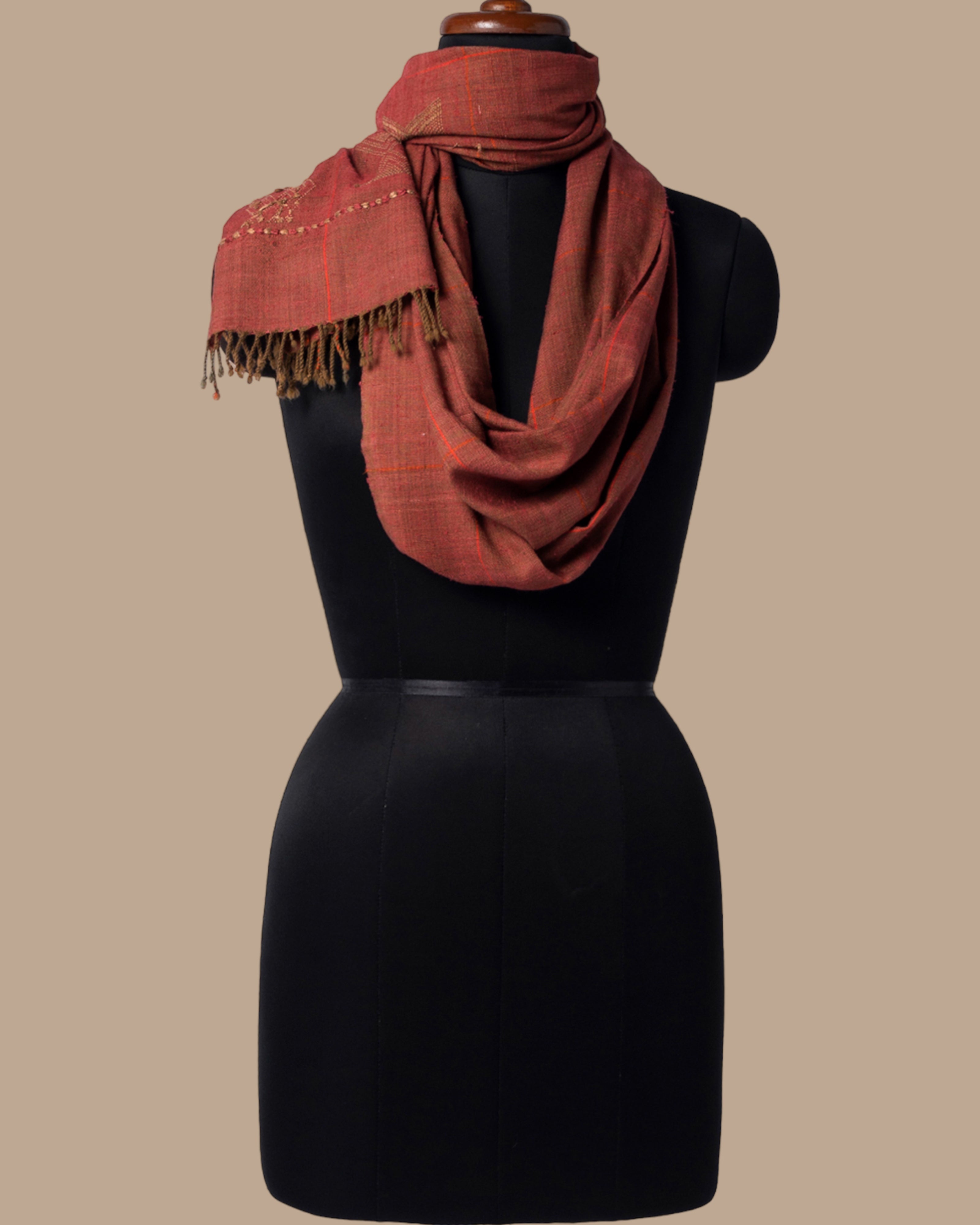 Niger Bhujodi Extra Weft Wool Silk Stole