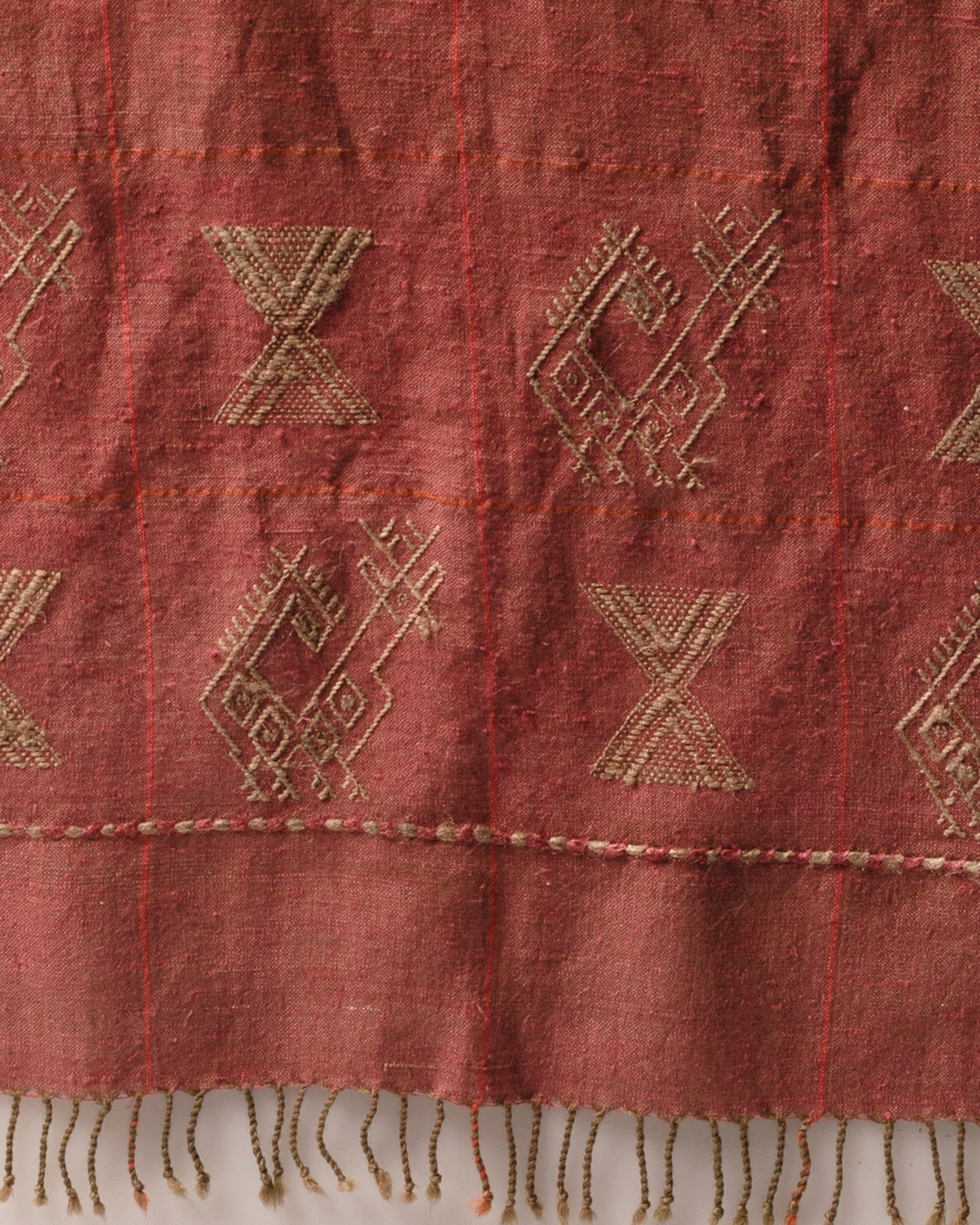 Niger Bhujodi Extra Weft Wool Silk Stole
