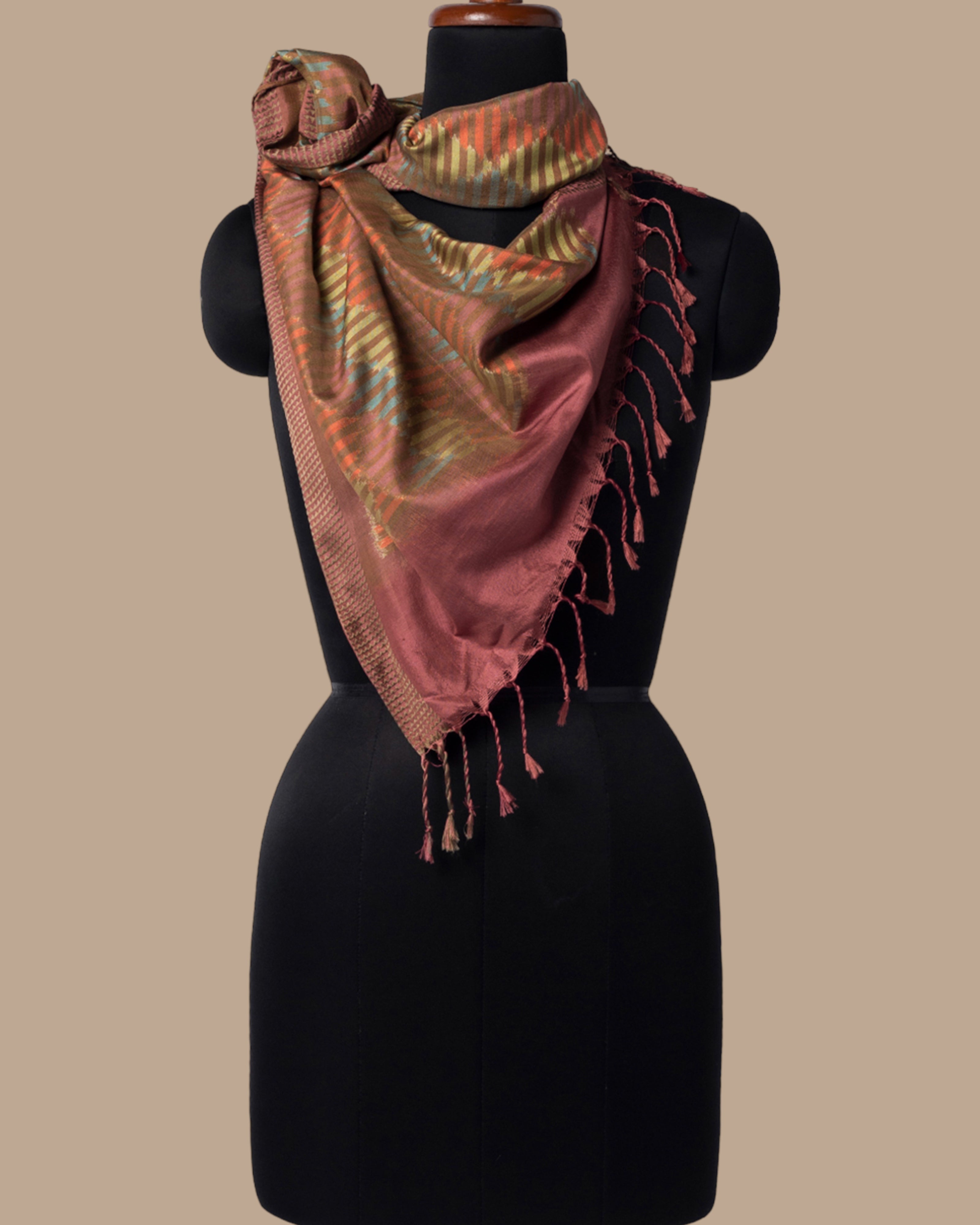 Malawi Pochampally Weft Ikat Silk Stole