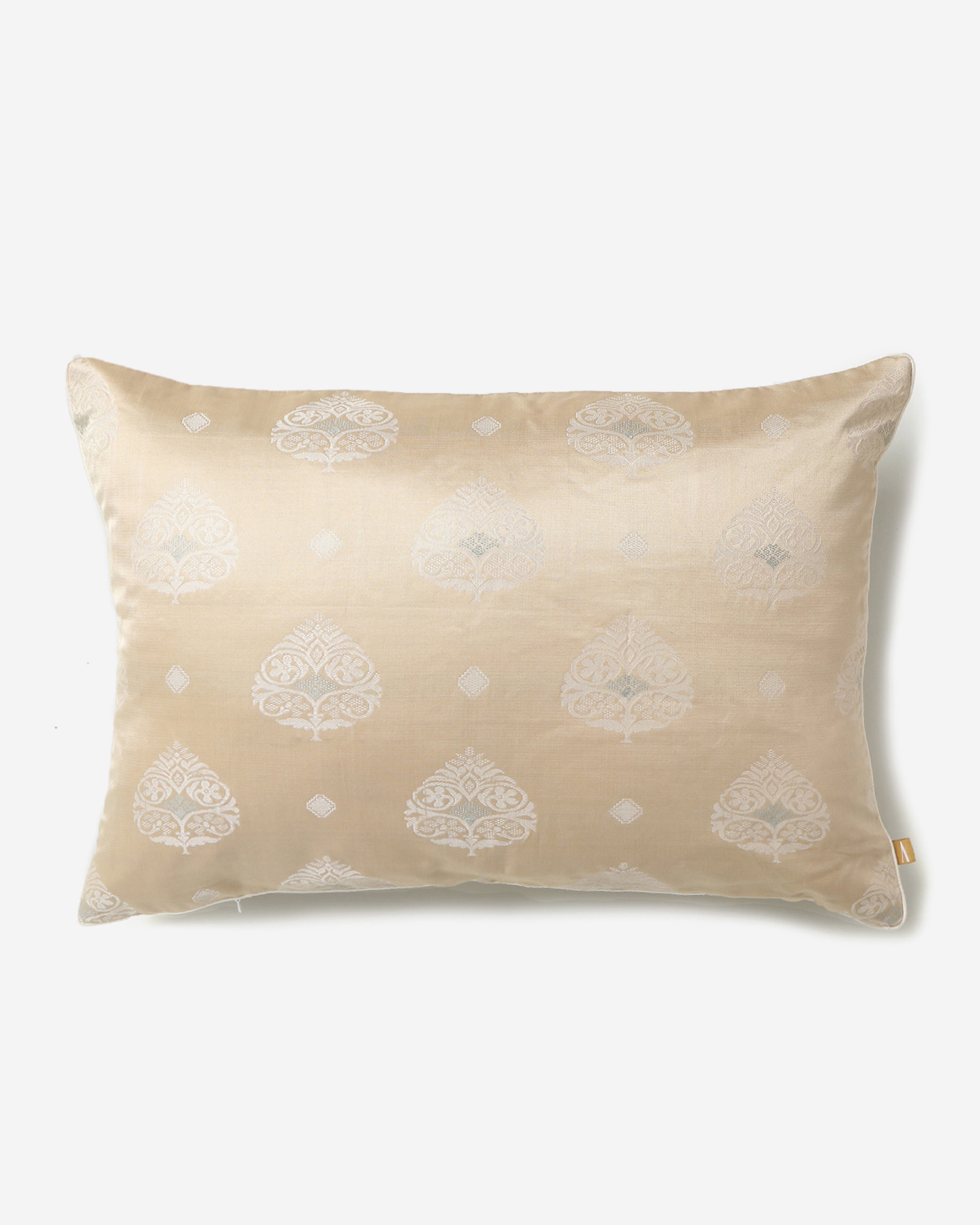 Gopi Banarasi Satin Brocade Silk Cotton Cushion Cover