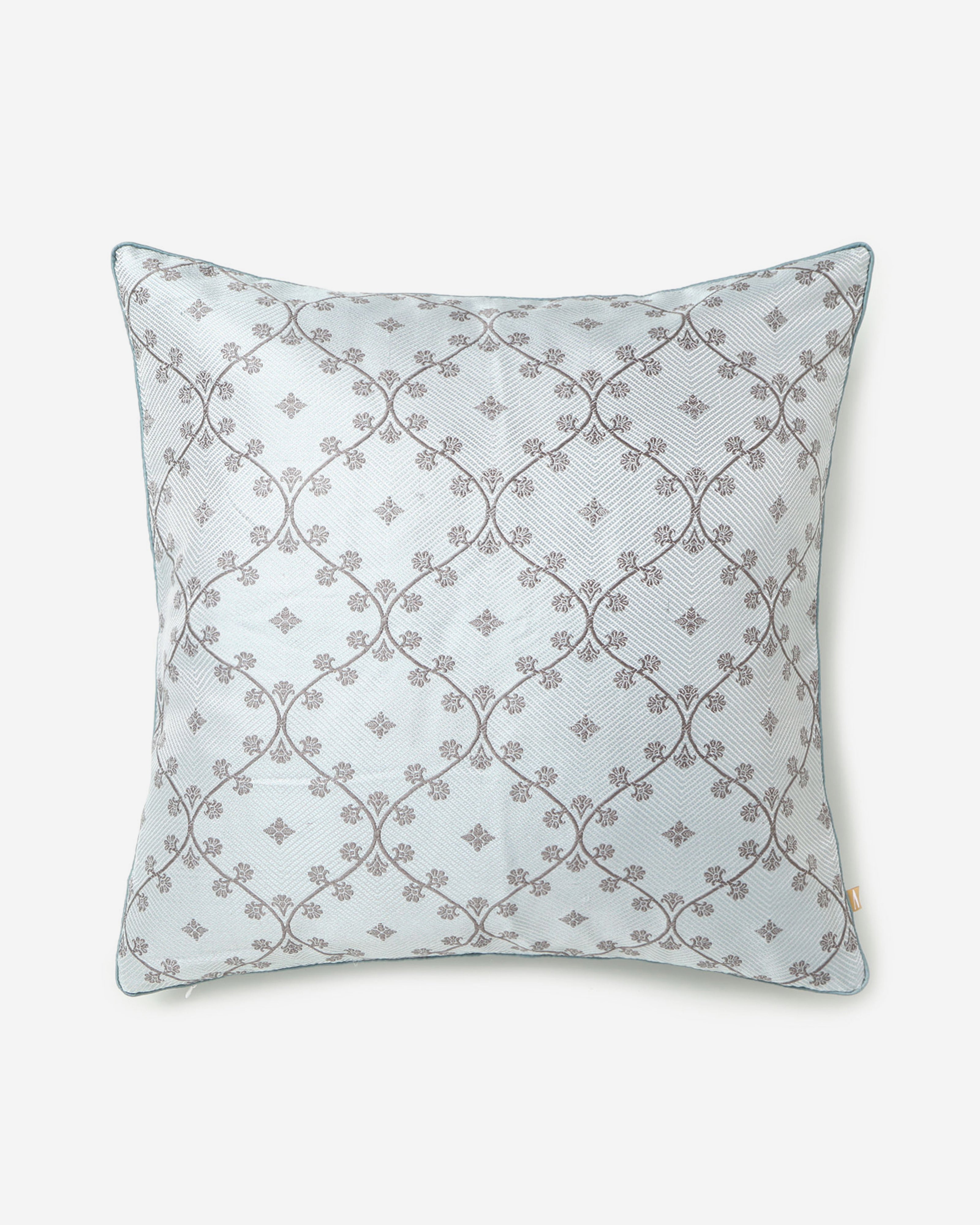 Lalbagh Banarasi Tanchoi Silk Cushion Cover