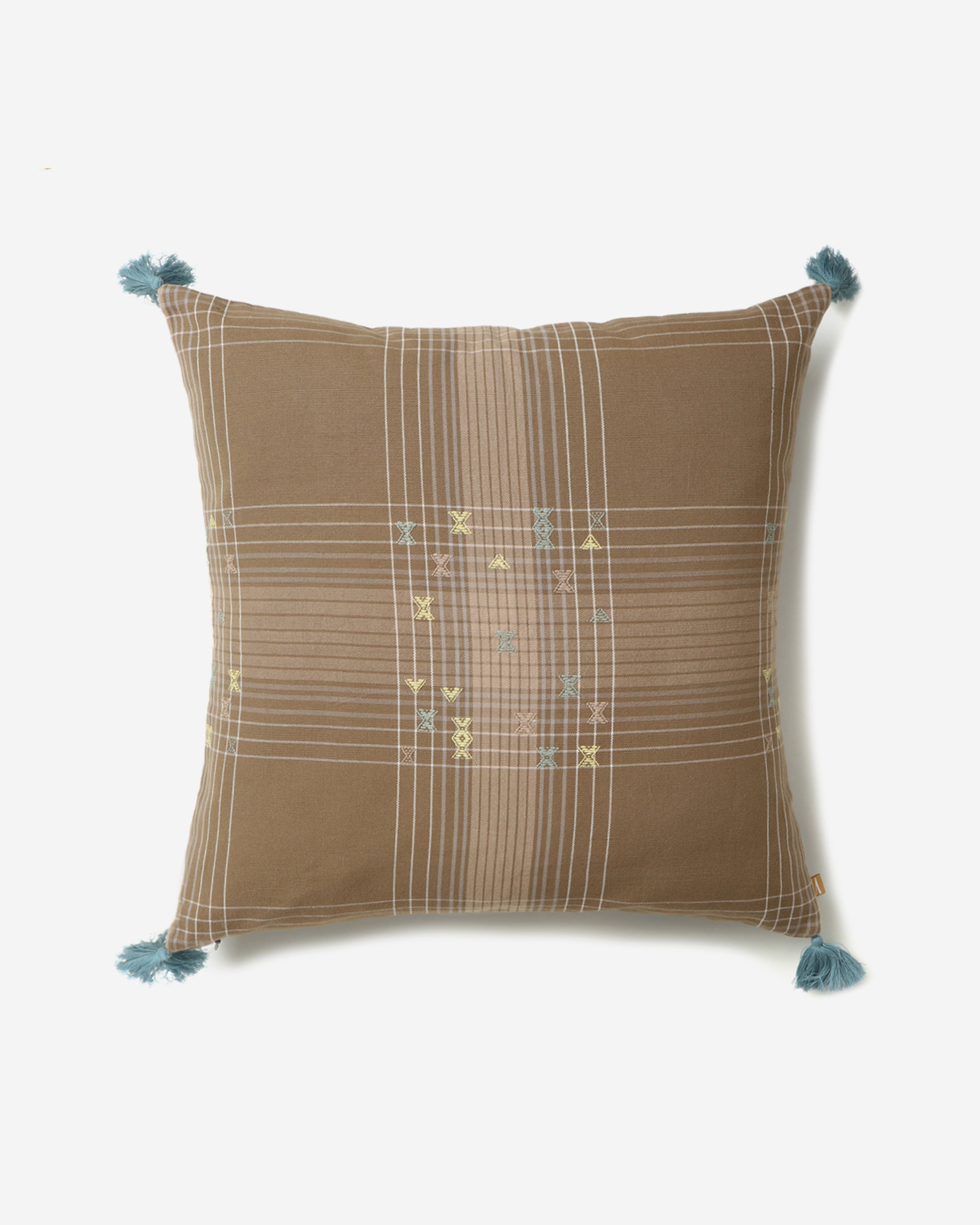Ombed Bhujodi Extra Weft Cotton Cushion Cover